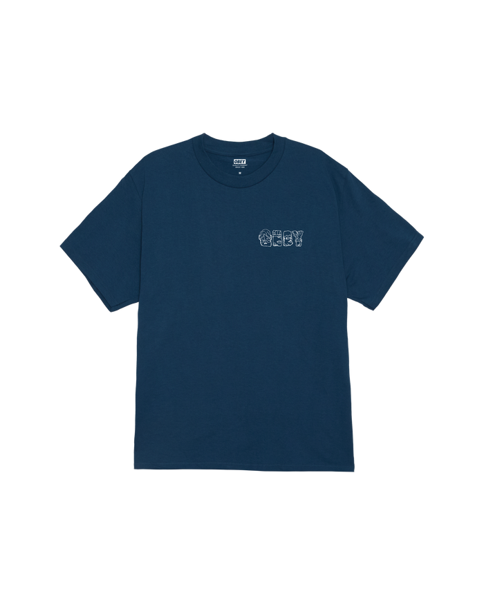 obey abstract things classic t shirt harbor blue