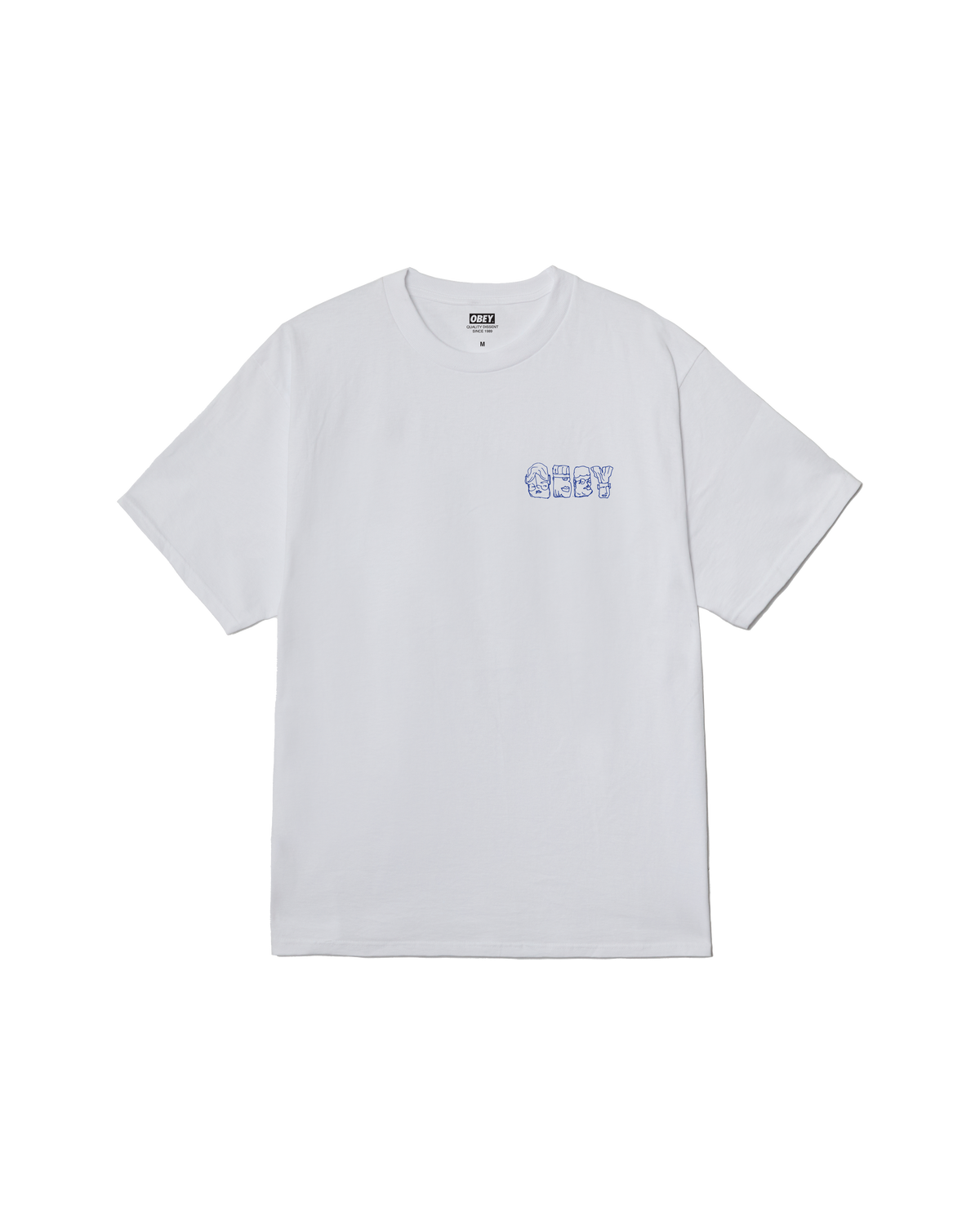 obey abstract things classic t shirt white