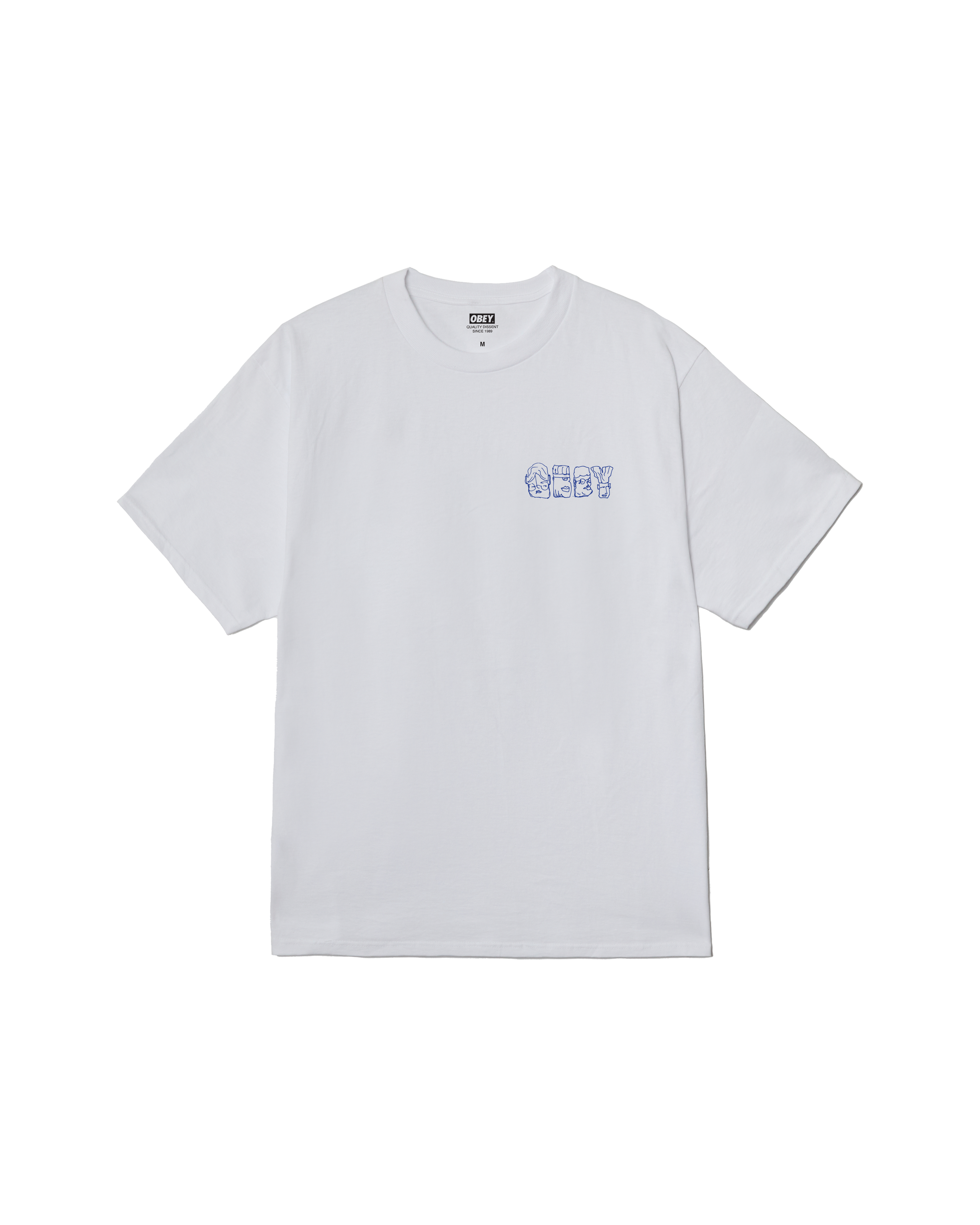 obey abstract things classic t shirt white