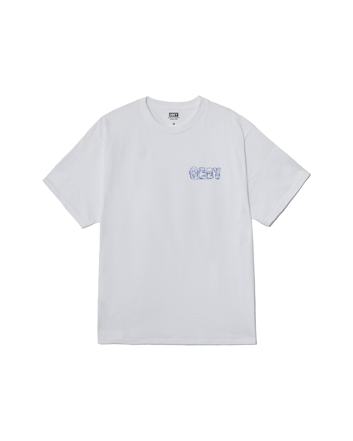 obey abstract things classic t shirt white