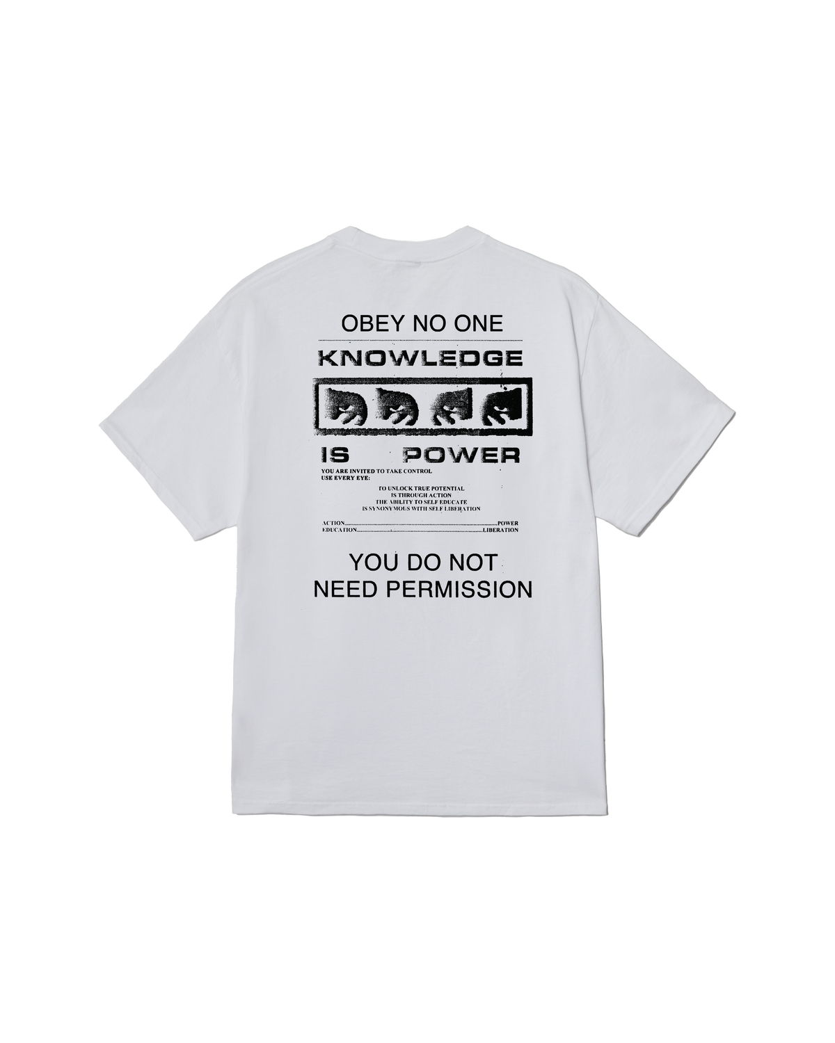 obey permission classic t shirt white