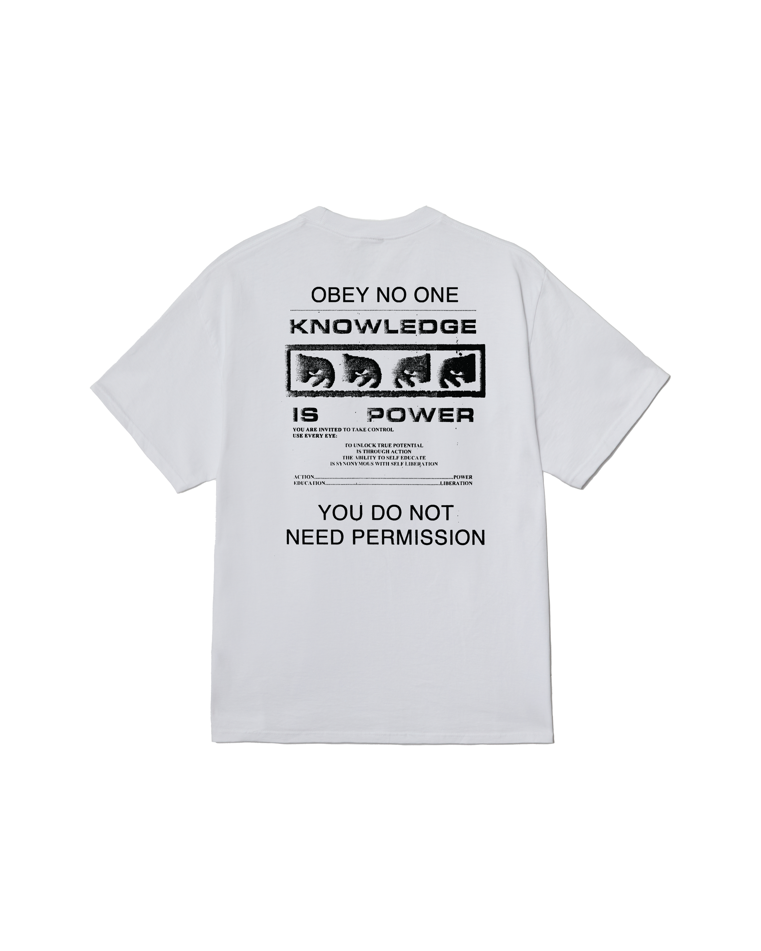 obey permission classic t shirt white