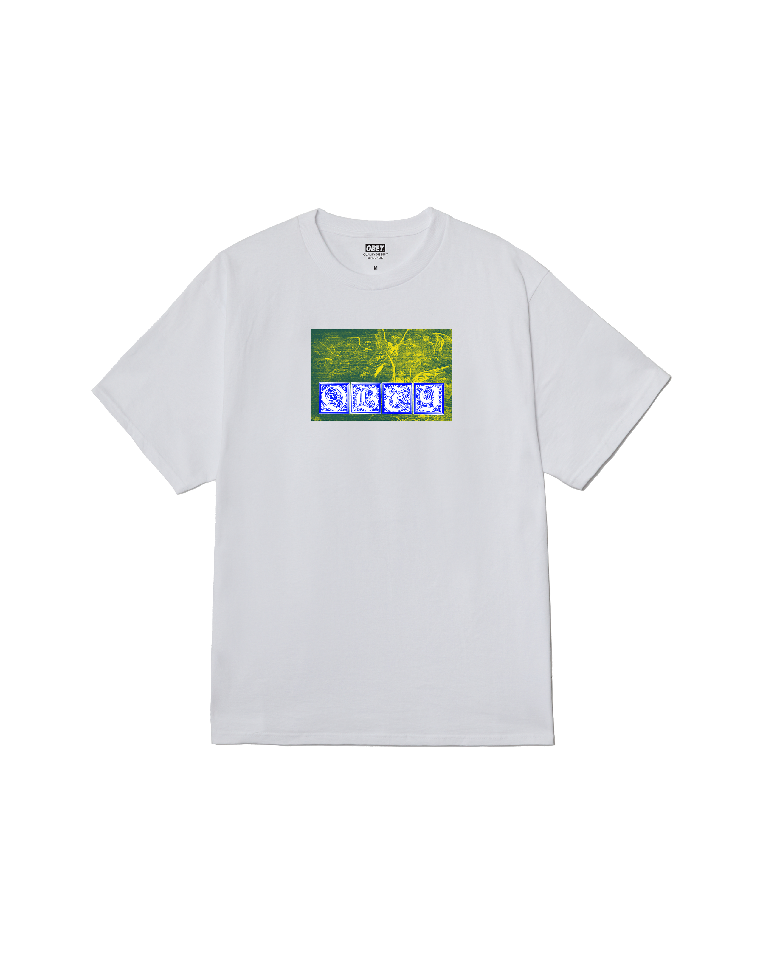 obey angels classic t shirt white