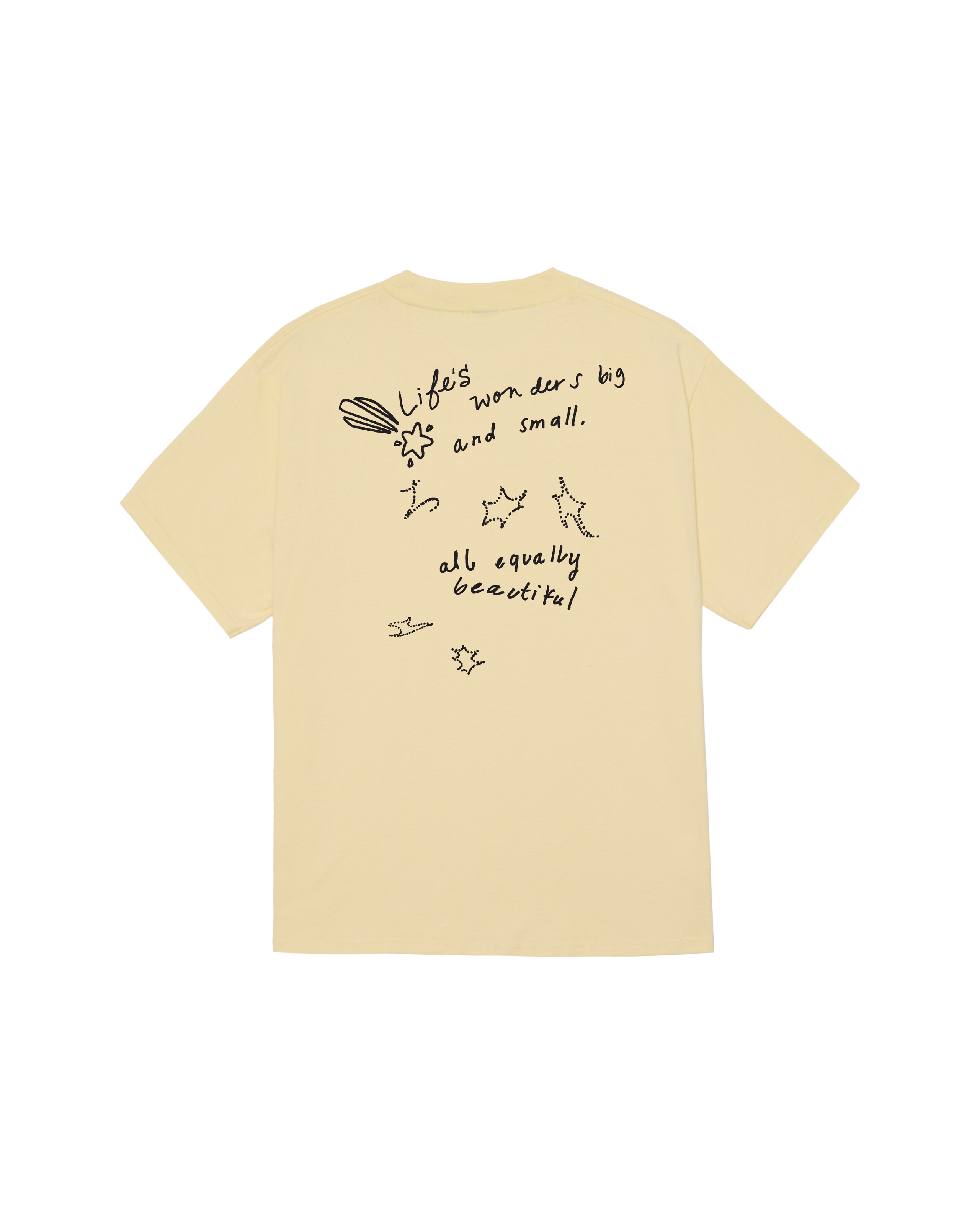 obey welcome to paradise classic t shirt pale yellow