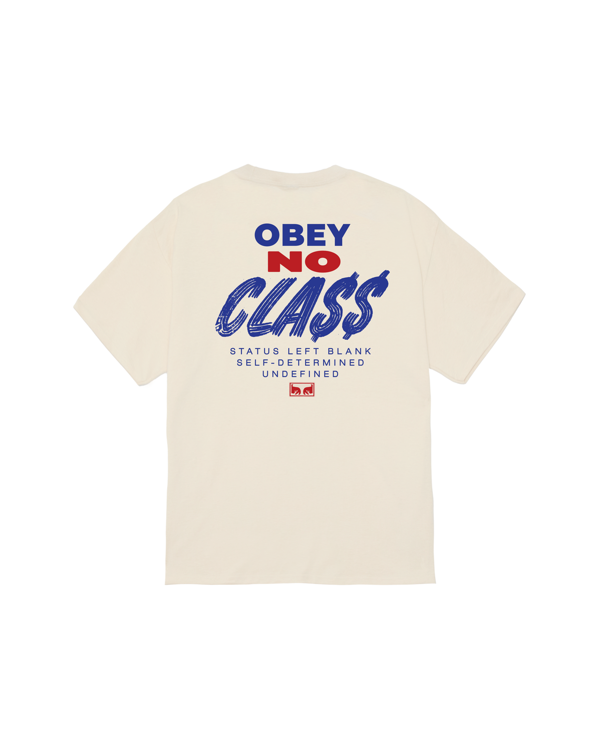 obey class dropout classic t shirt cream