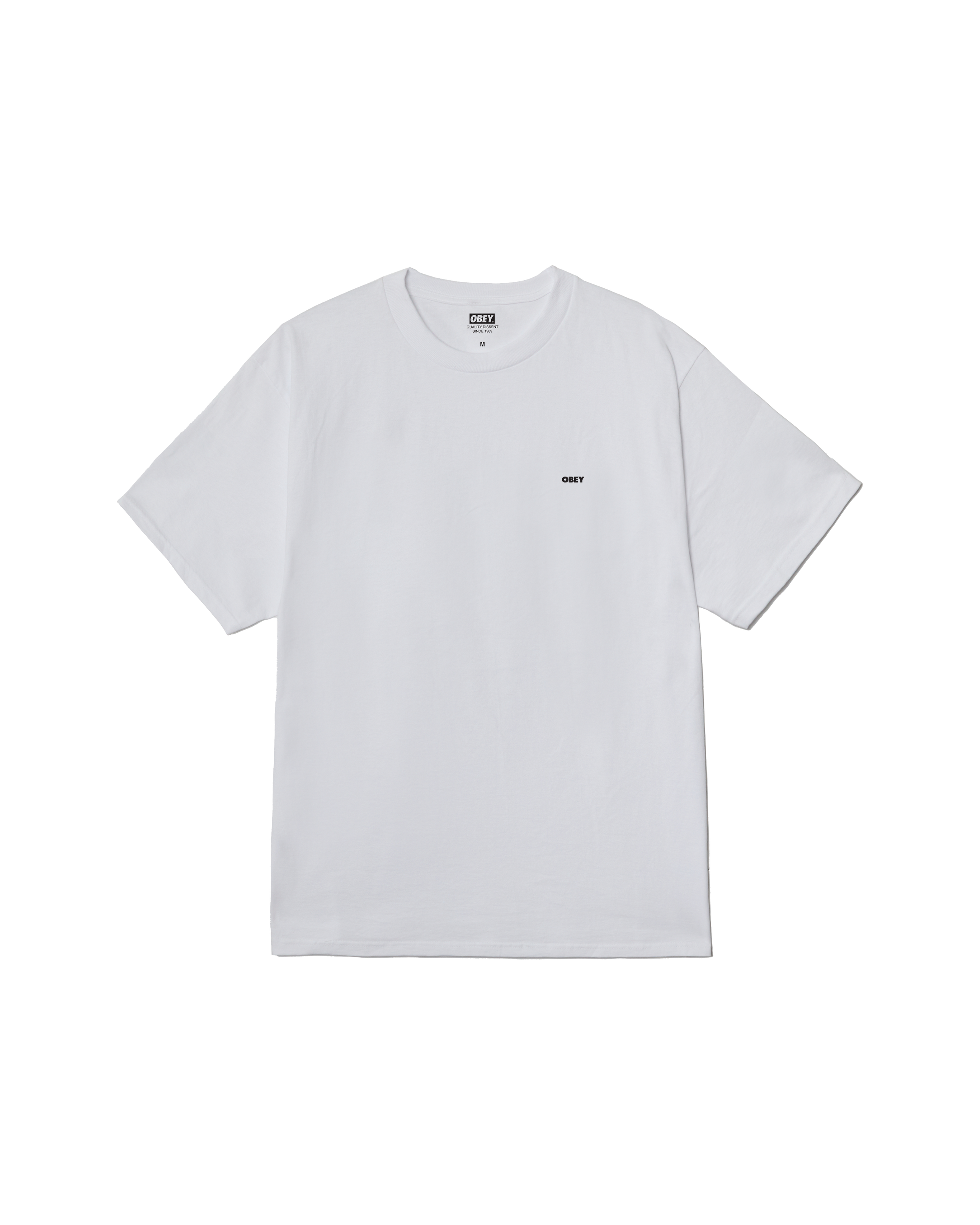 obey class dropout classic t shirt white