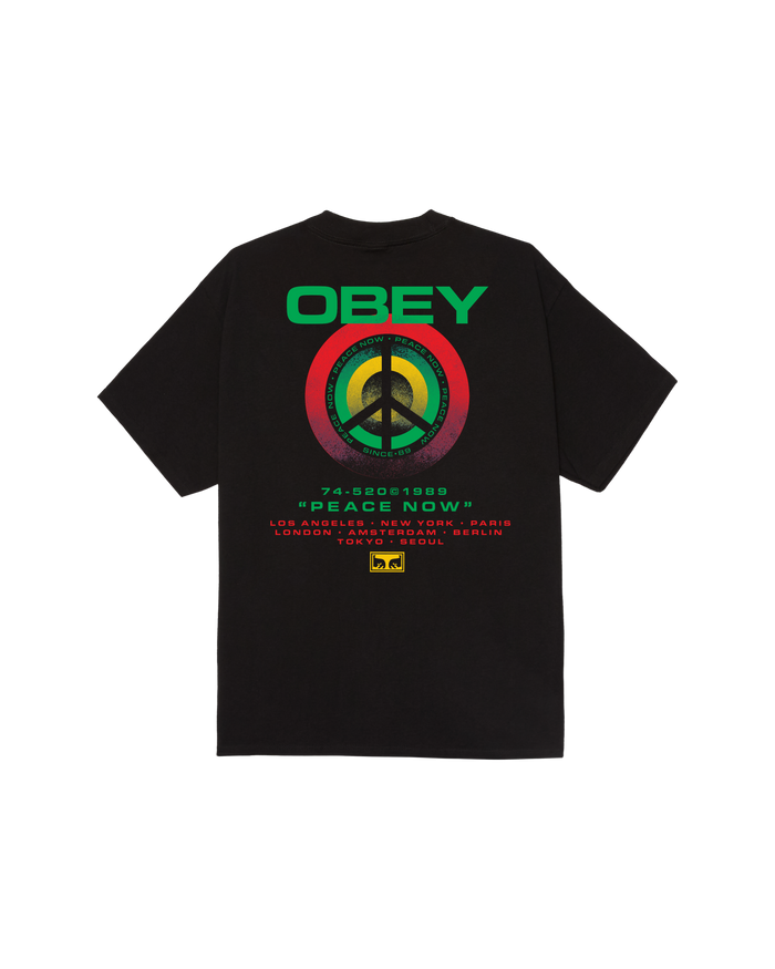 obey peace target classic t shirt black