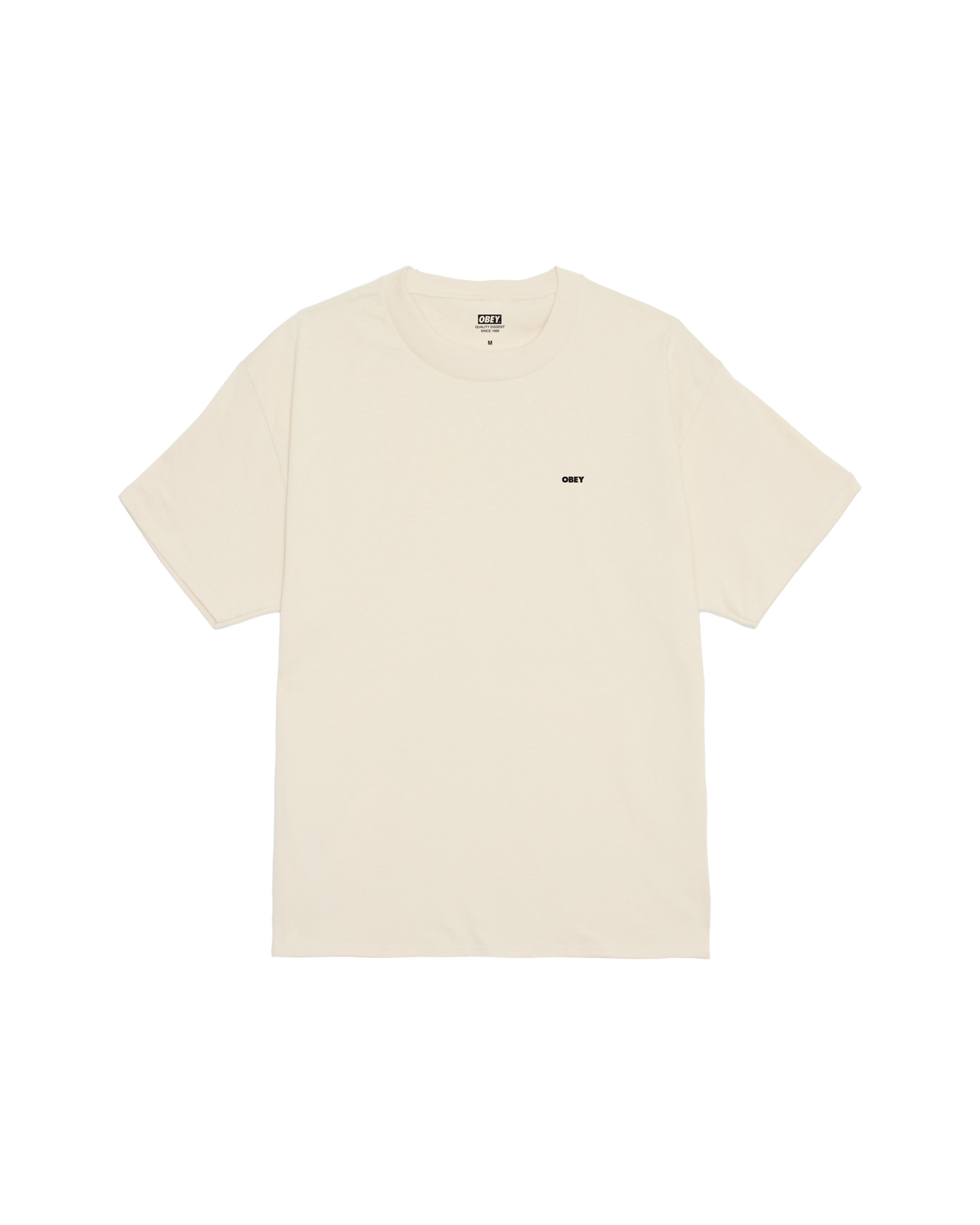 obey peace target classic t shirt cream