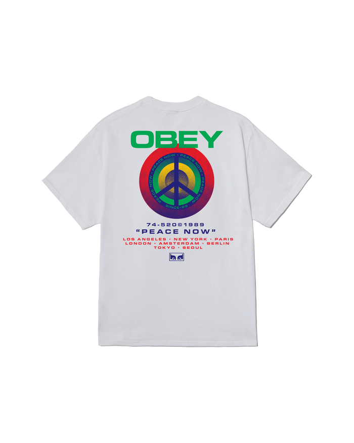 obey peace target classic t shirt white