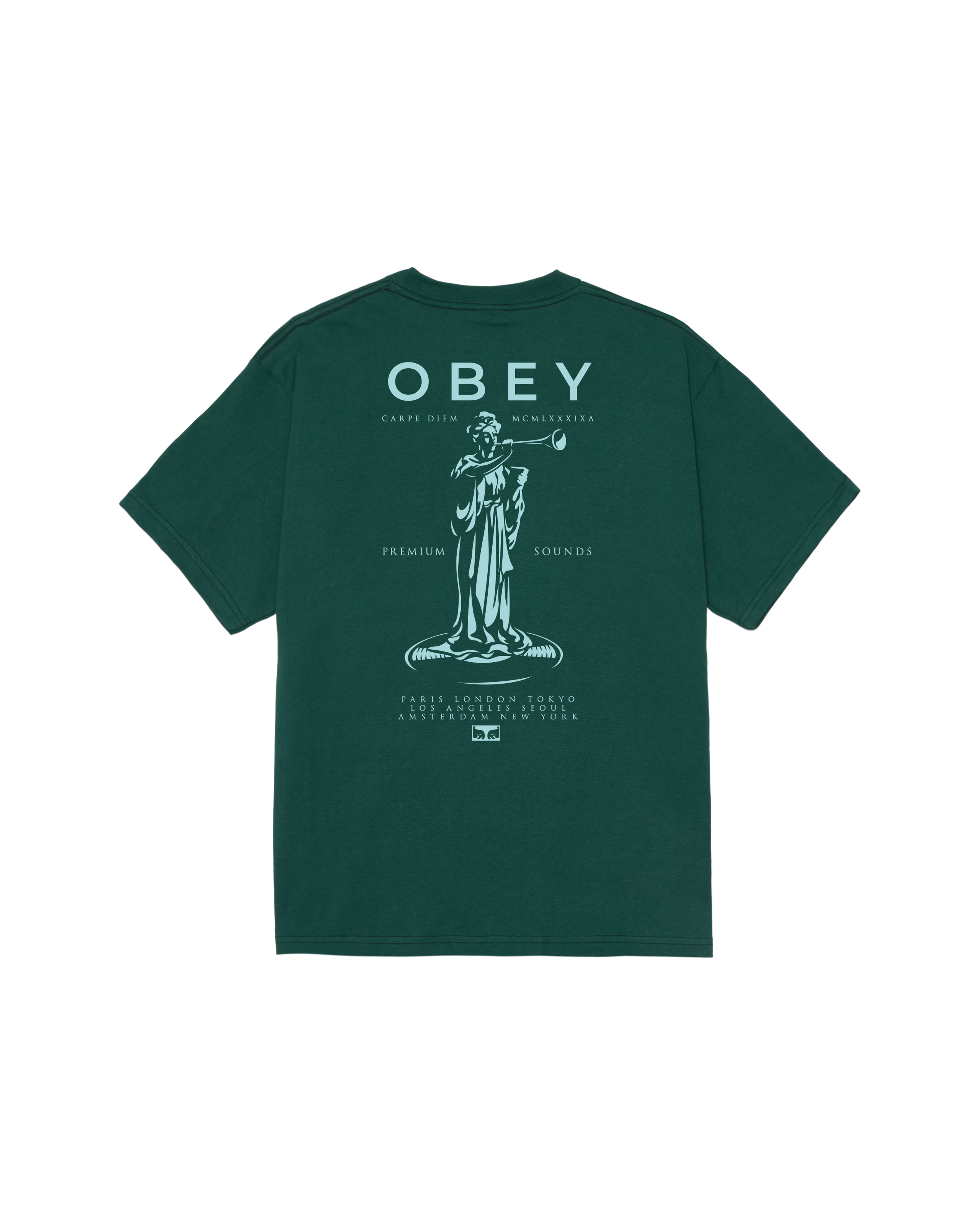 obey premium sounds classic t shirt rain forest