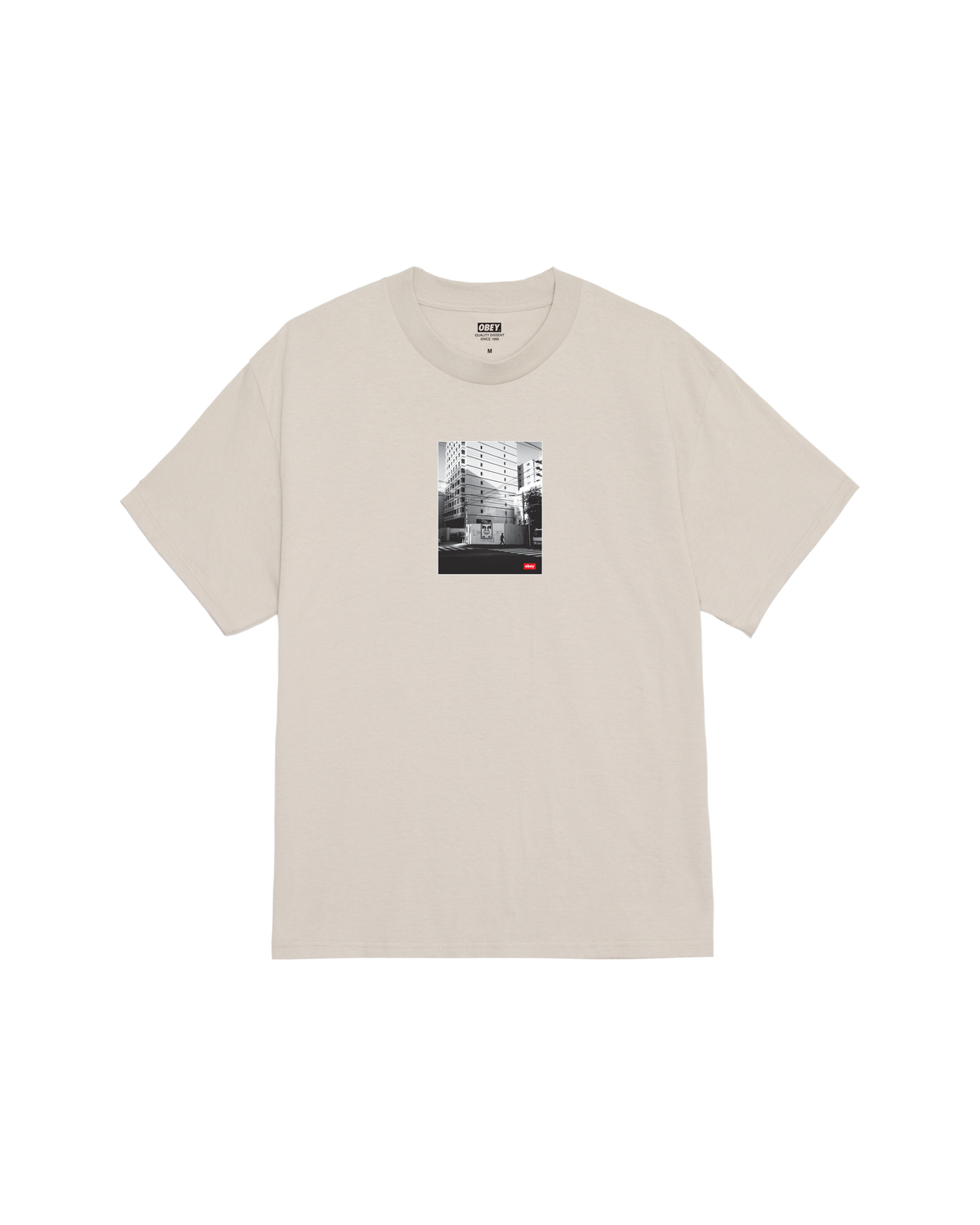 obey osaka photo classic t shirt silver grey