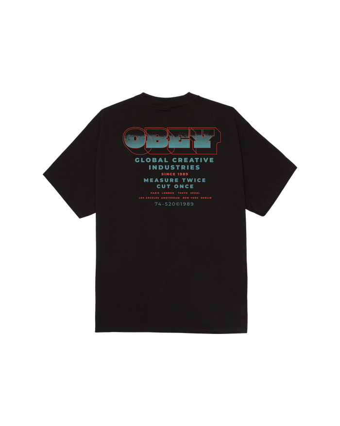 obey measure twice classic t shirt black