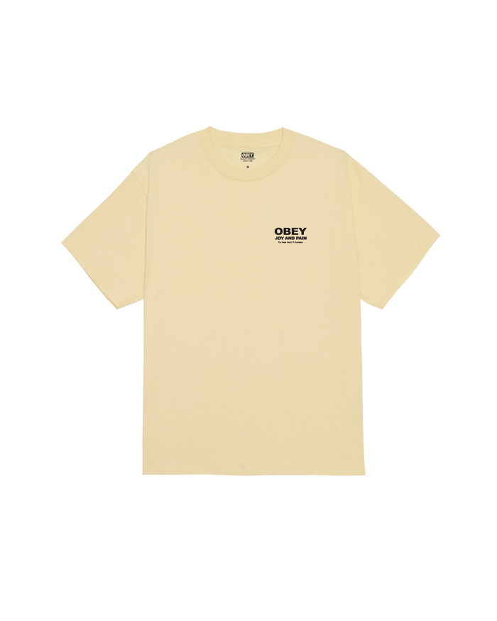 obey-joy-pain-classic-t-shirt-pale-yellow - alternate view