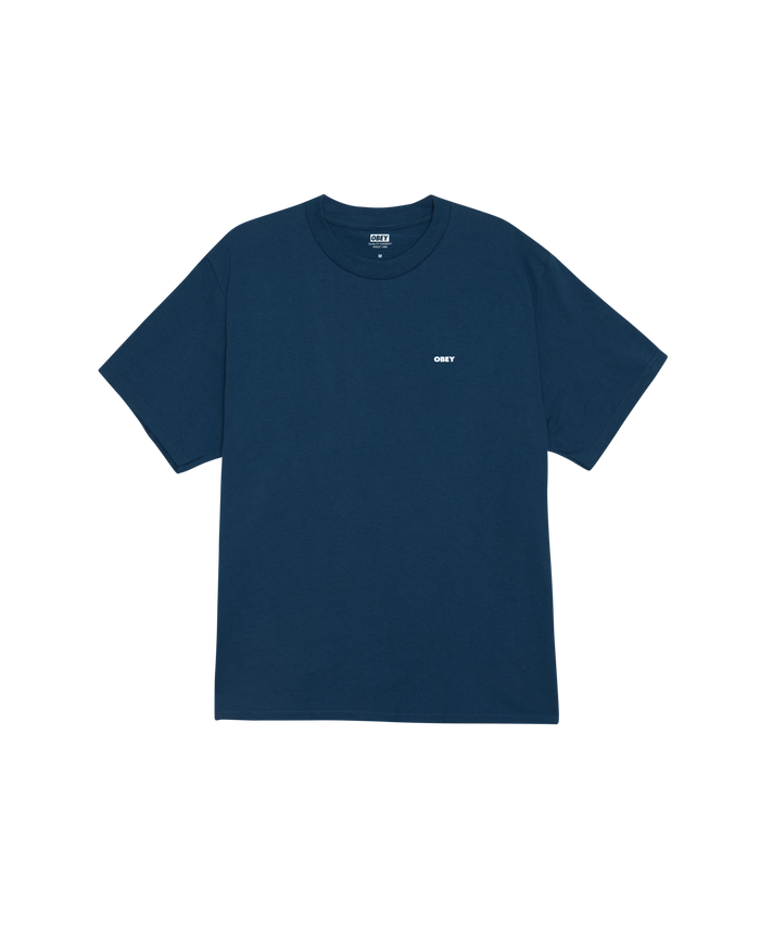 obey-pyramid-scroll-classic-t-shirt-harbor-blue - alternate view