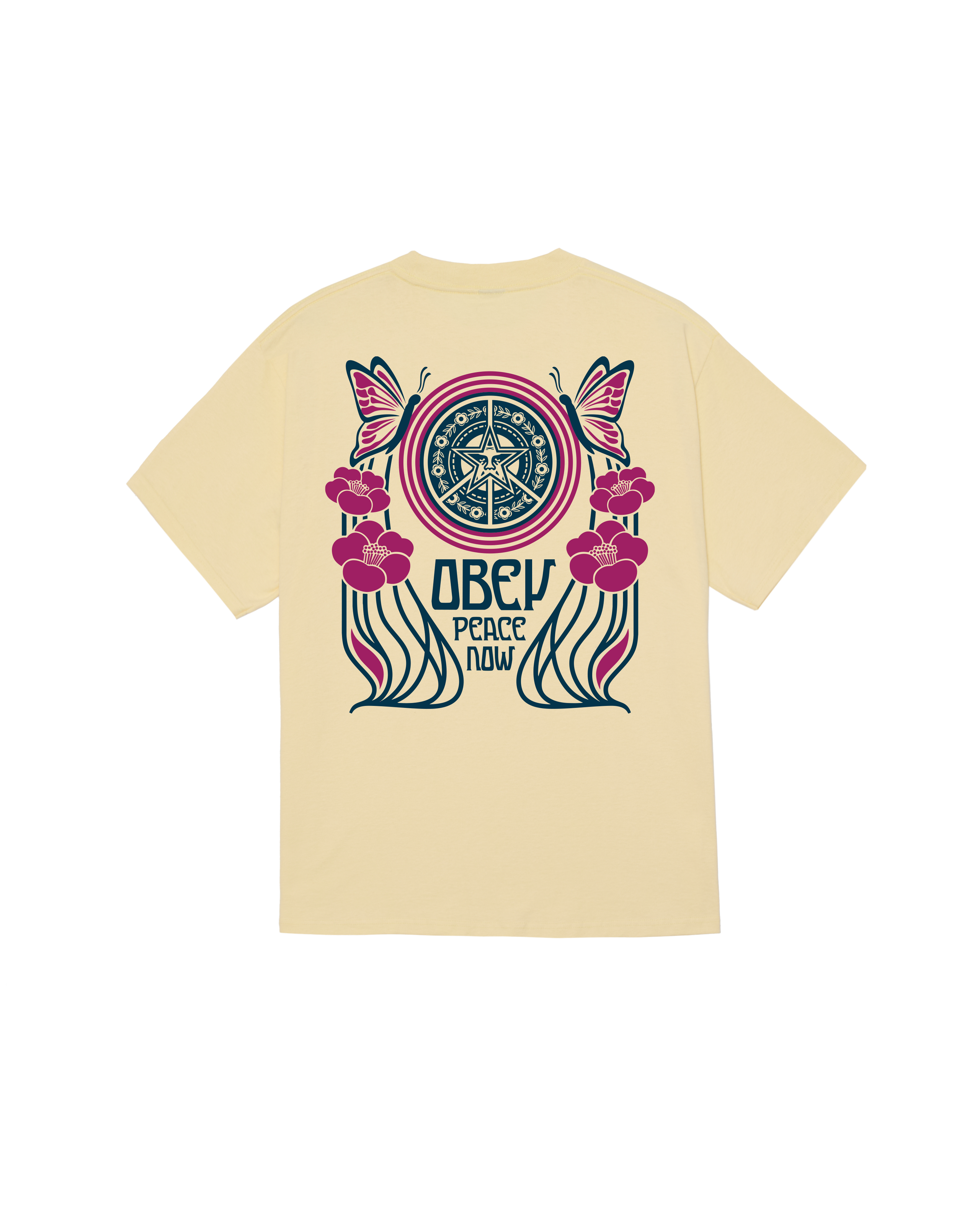 PEACE NOW BUTTERFLIES CLASSIC T-SHIRT (zoomed)