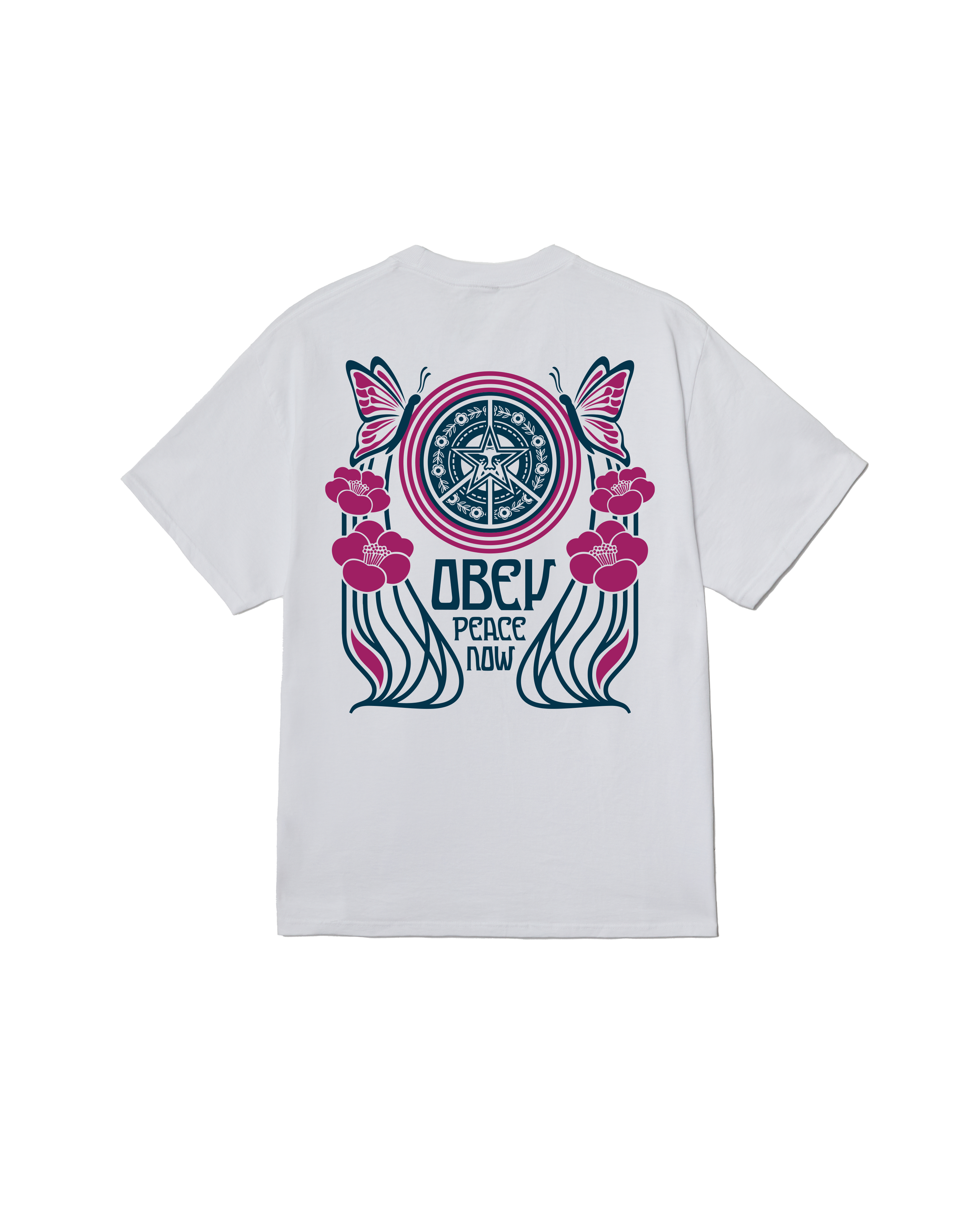 PEACE NOW BUTTERFLIES CLASSIC T-SHIRT (zoomed)