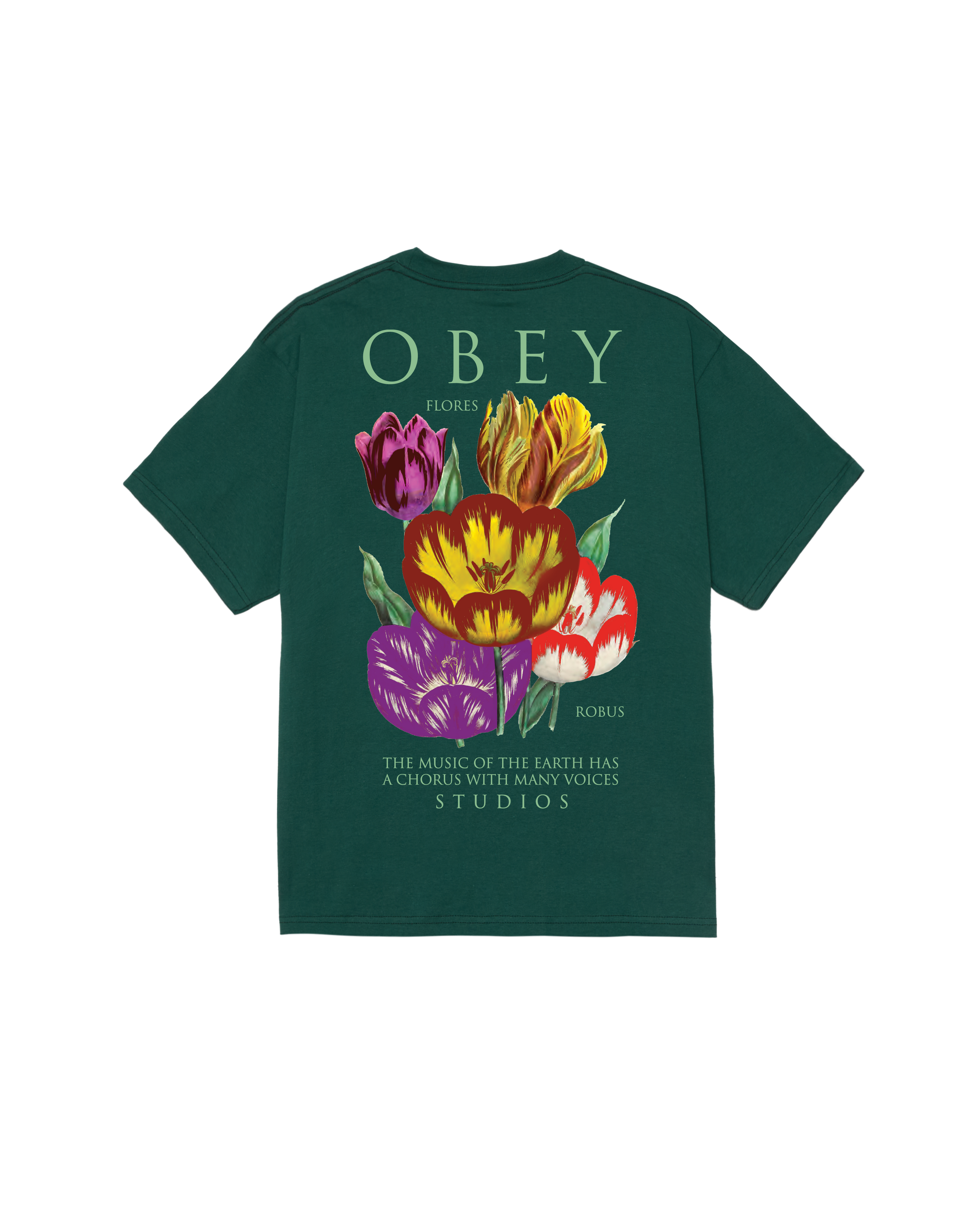 obey-flores-robus-classic-t-shirt-rainforest (zoomed)