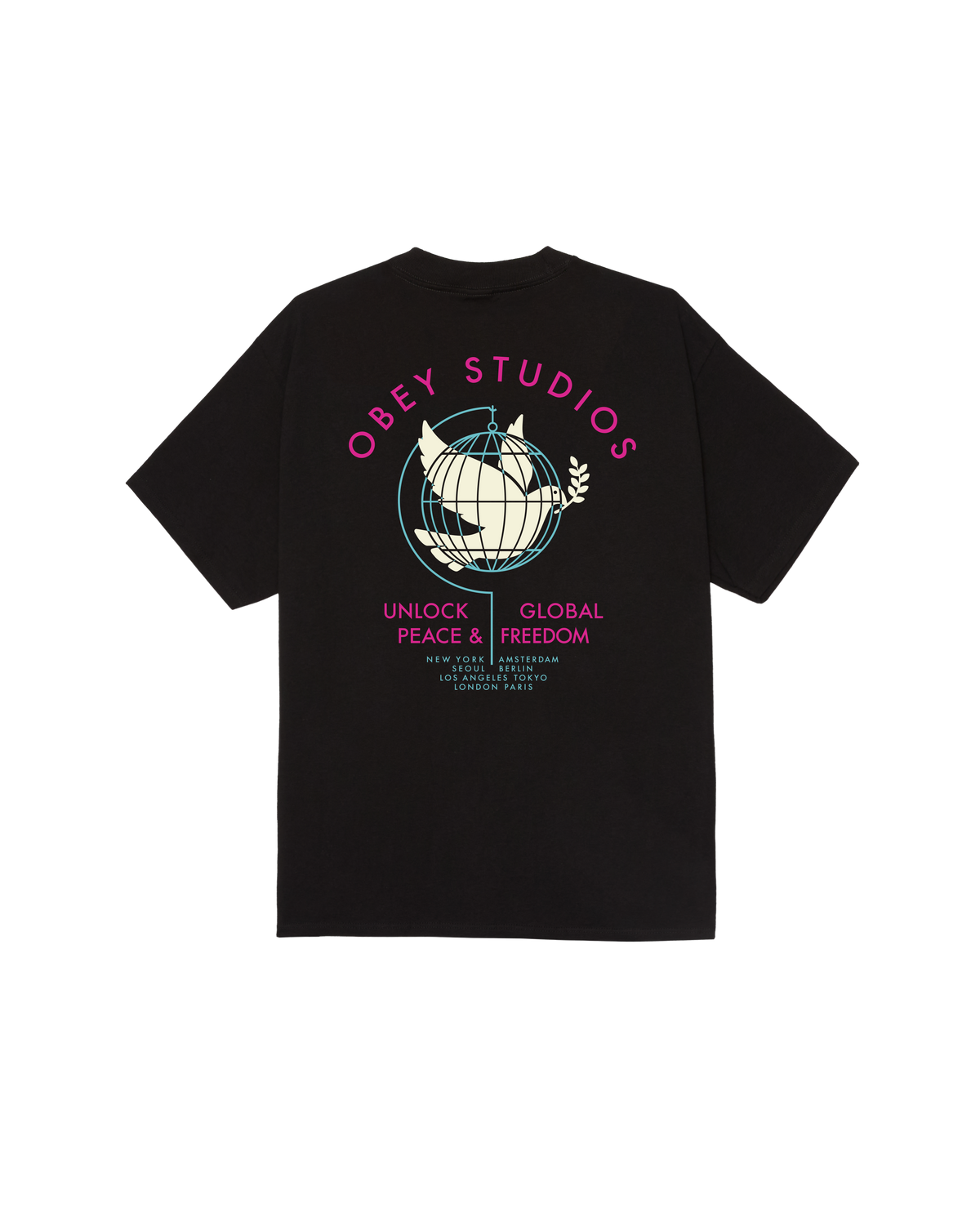 obey-unlock-peace-freedom-classic-t-shirt-black