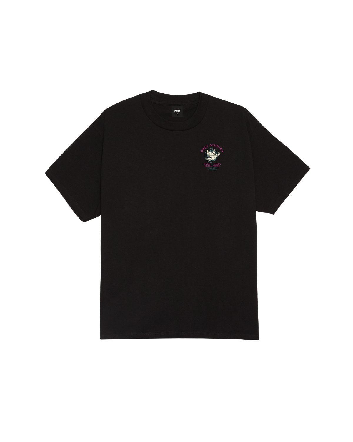 obey-unlock-peace-freedom-classic-t-shirt-black
