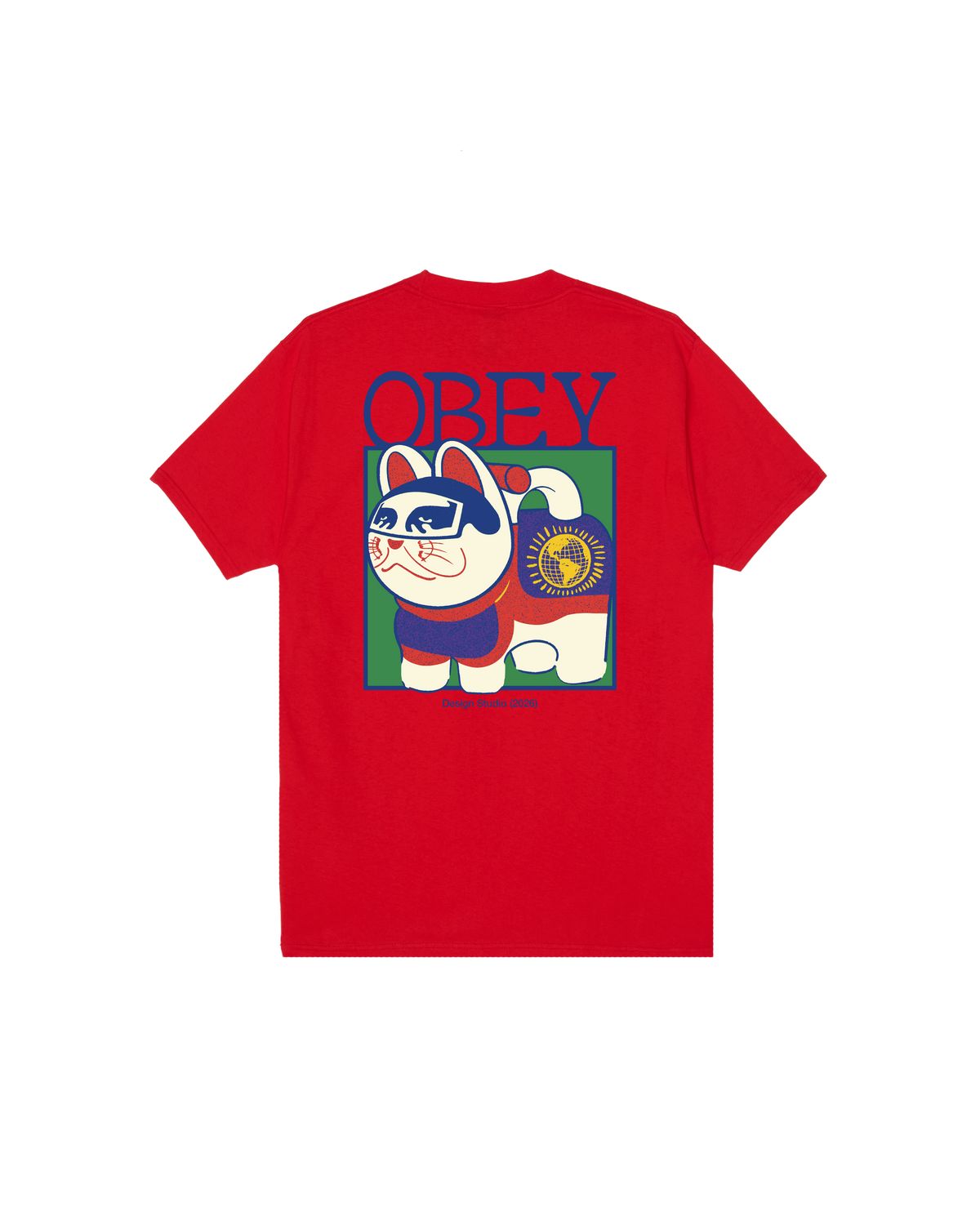 obey-lucky-cat-classic-t-shirt-red