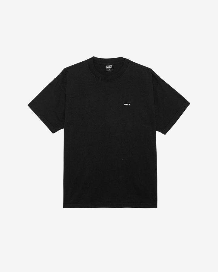 OBEY BOLD III HEAVYWEIGHT T-SHIRT JET BLACK