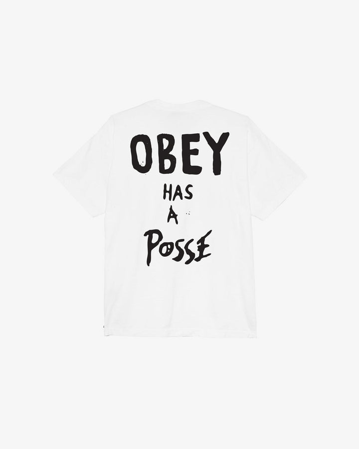 OBEY HAS A POSSE HEAVYWEIGHT T-SHIRT WHITE