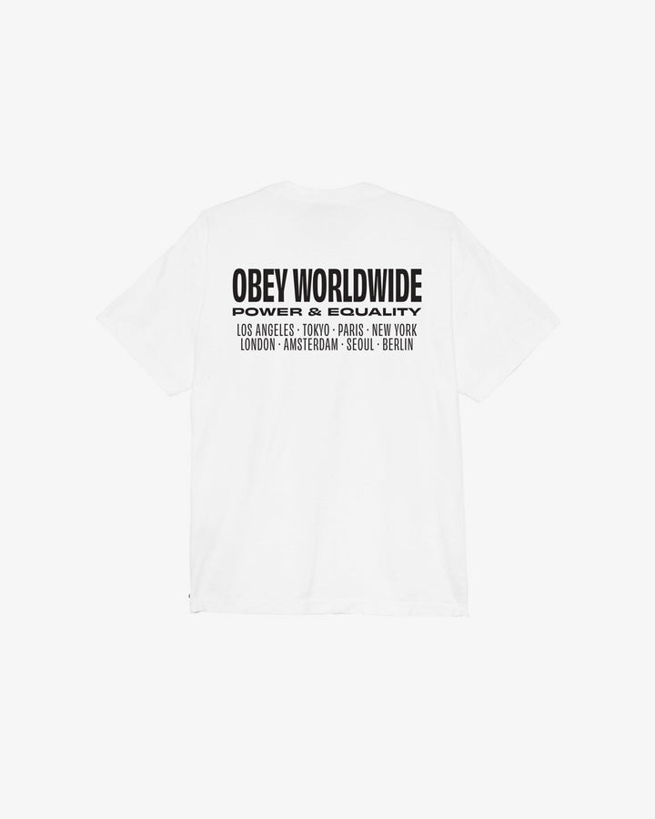 WORLDWIDE POWER & EQUALITY HEAVYWEIGHT T-SHIRT WHITE