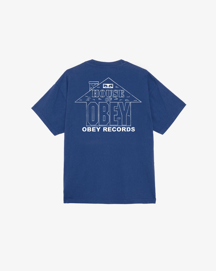 HOUSE OF OBEY RECORDS HEAVYWEIGHT T-SHIRT LIMOGES