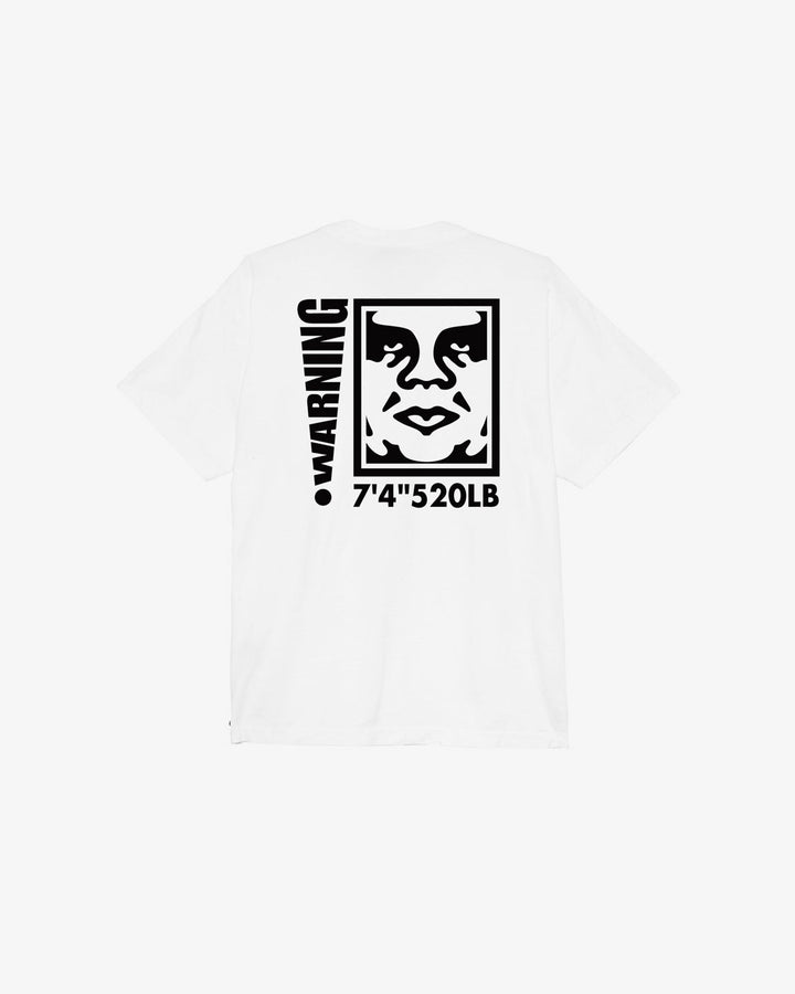 WARNING HEAVYWEIGHT T-SHIRT WHITE