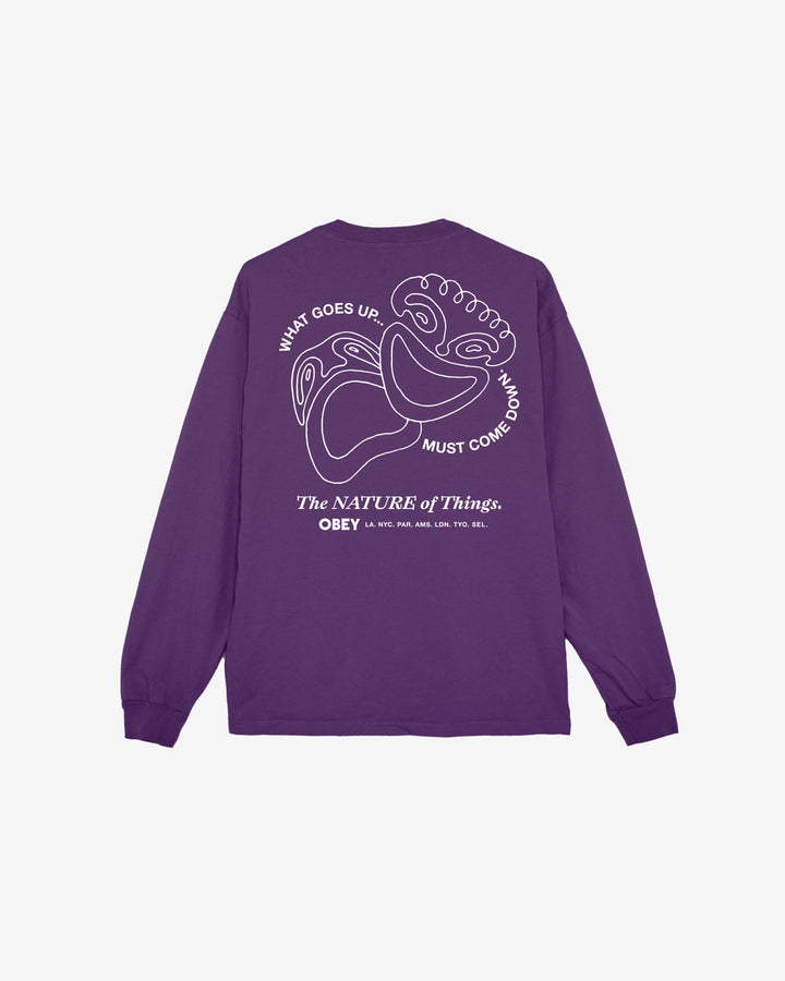 THE NATURE OF THINGS LS HEAVYWEIGHT T-SHIRT PLUM PERFECT