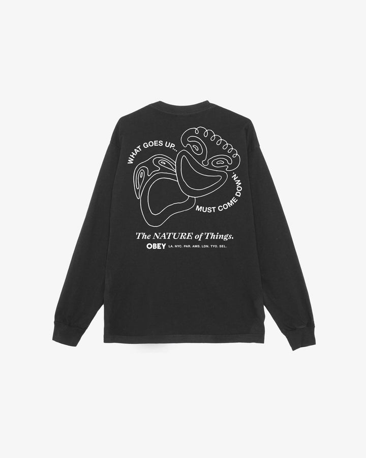 THE NATURE OF THINGS LS HEAVYWEIGHT T-SHIRT VINTAGE BLACK