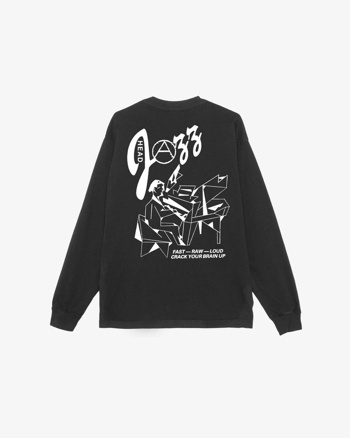 JAZZ HEAD LS HEAVYWEIGHT T-SHIRT VINTAGE BLACK