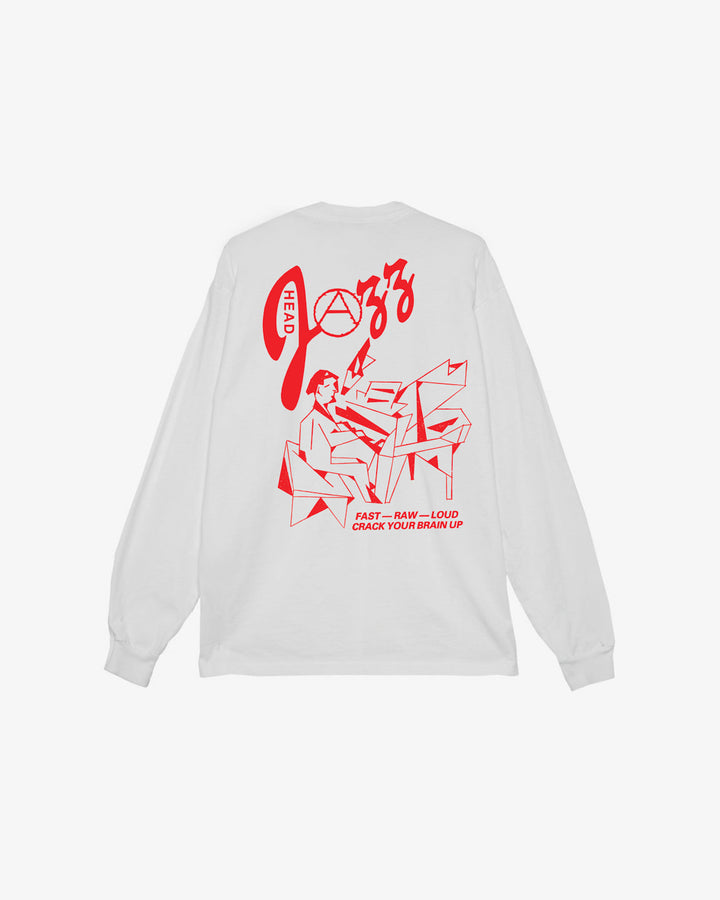 JAZZ HEAD LS HEAVYWEIGHT T-SHIRT WHITE