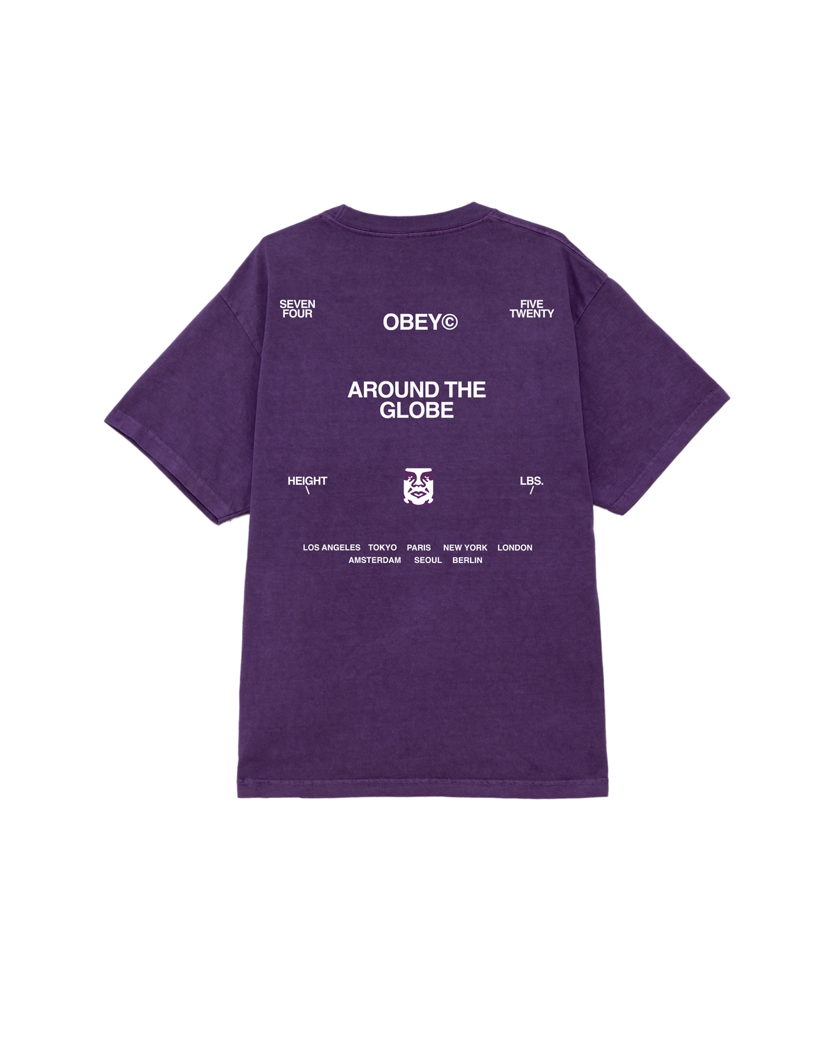 obey around the globe pigment t shirt pigment imperial purple