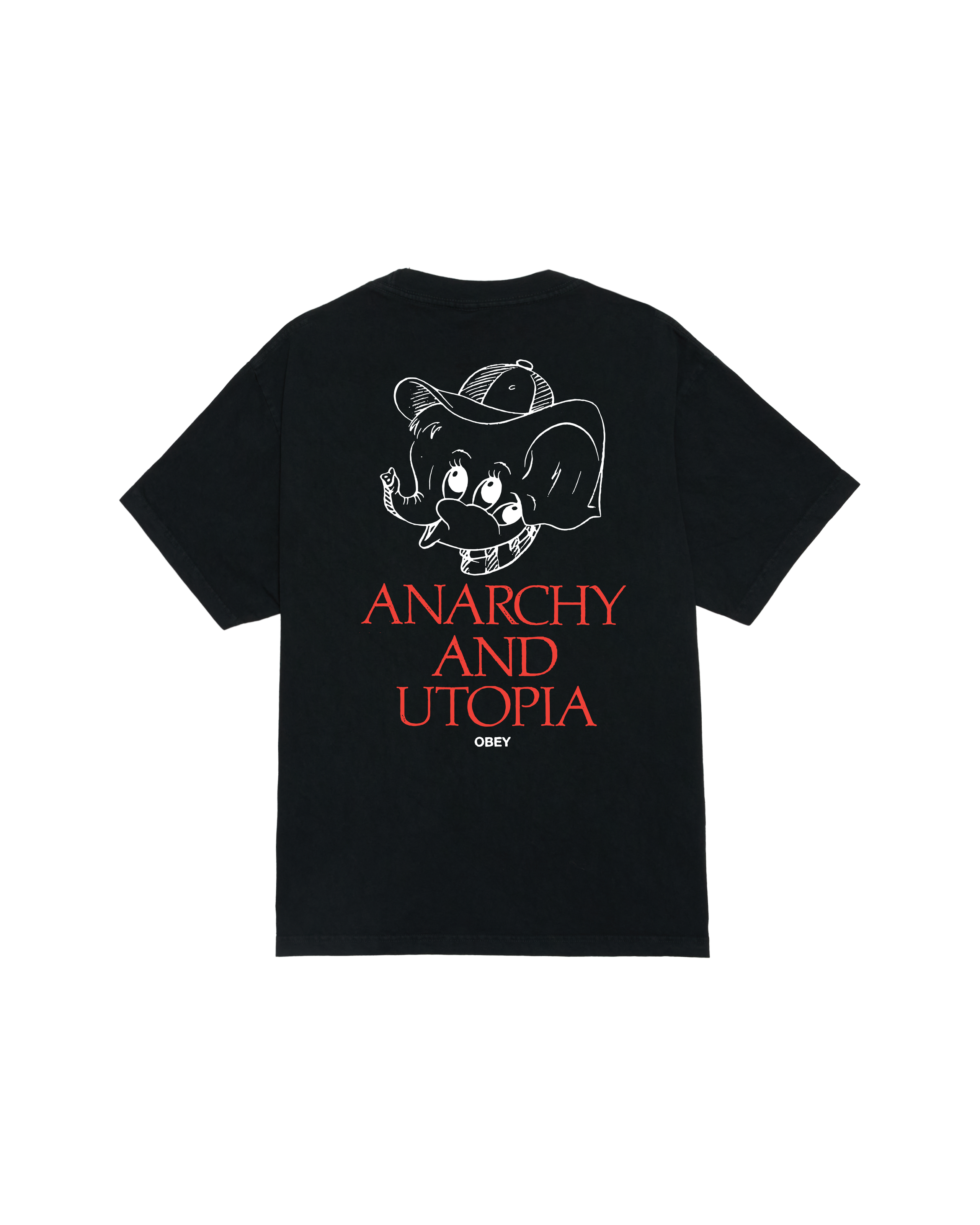 obey anarchy utopia pigment t shirt pigment true vintage black