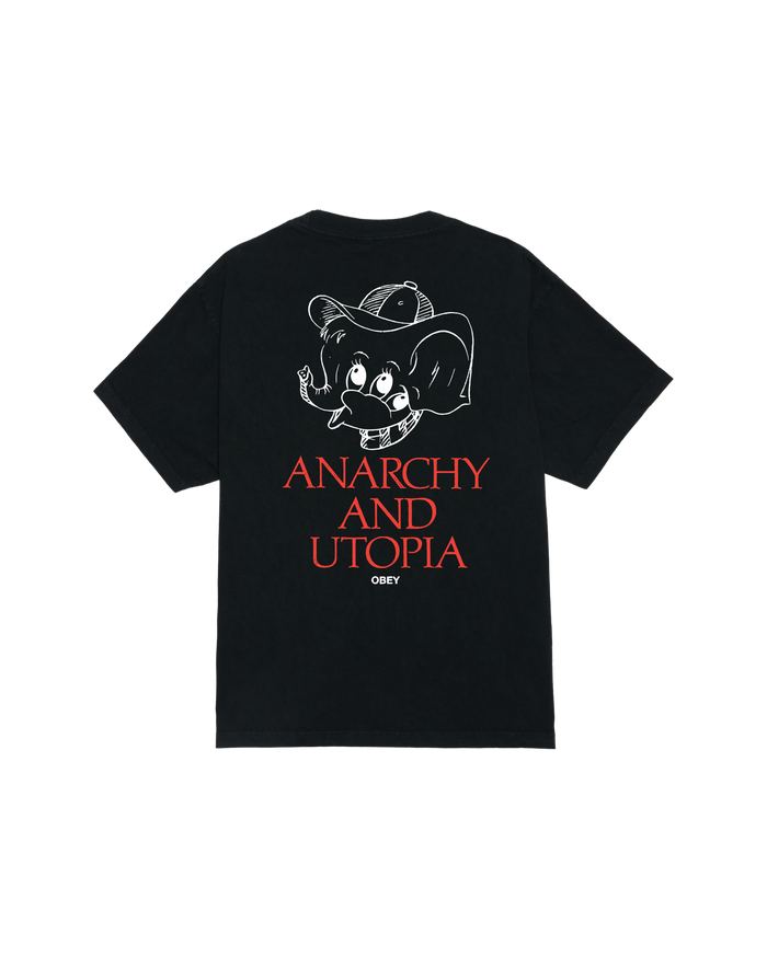 obey anarchy utopia pigment t shirt pigment true vintage black