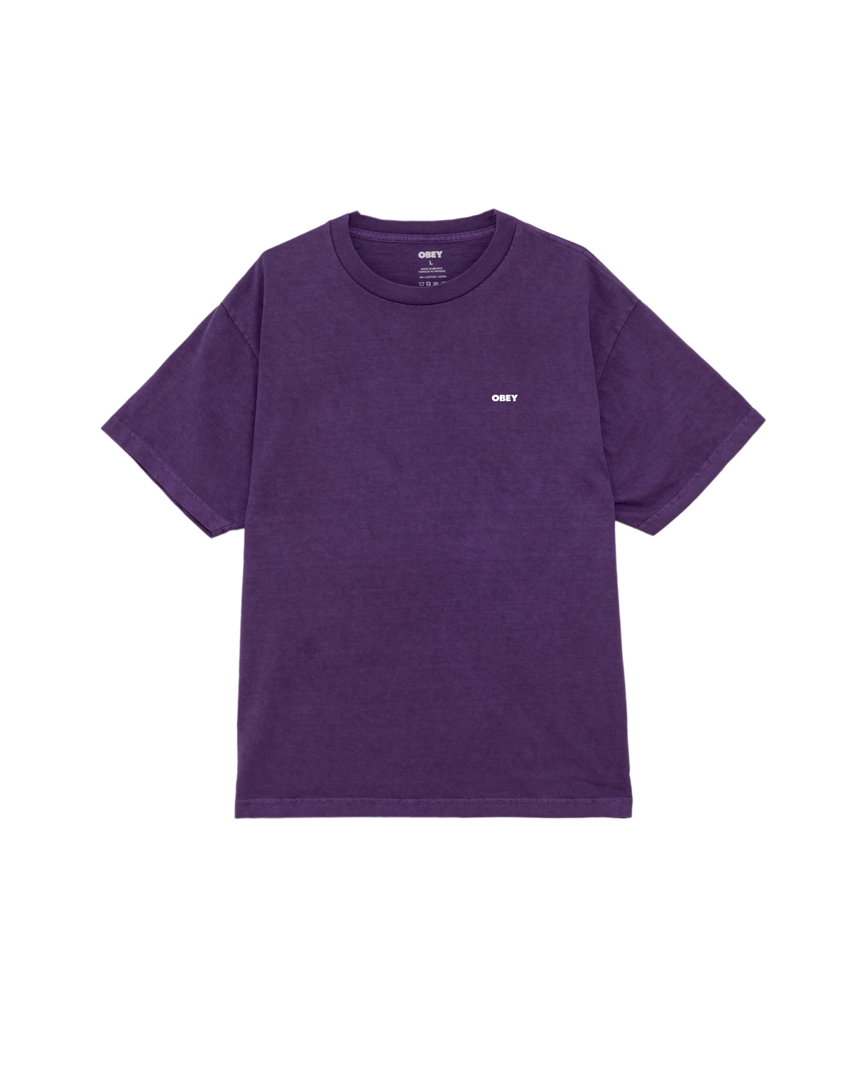 obey bold icon face pigment t shirt pigment imperial purple