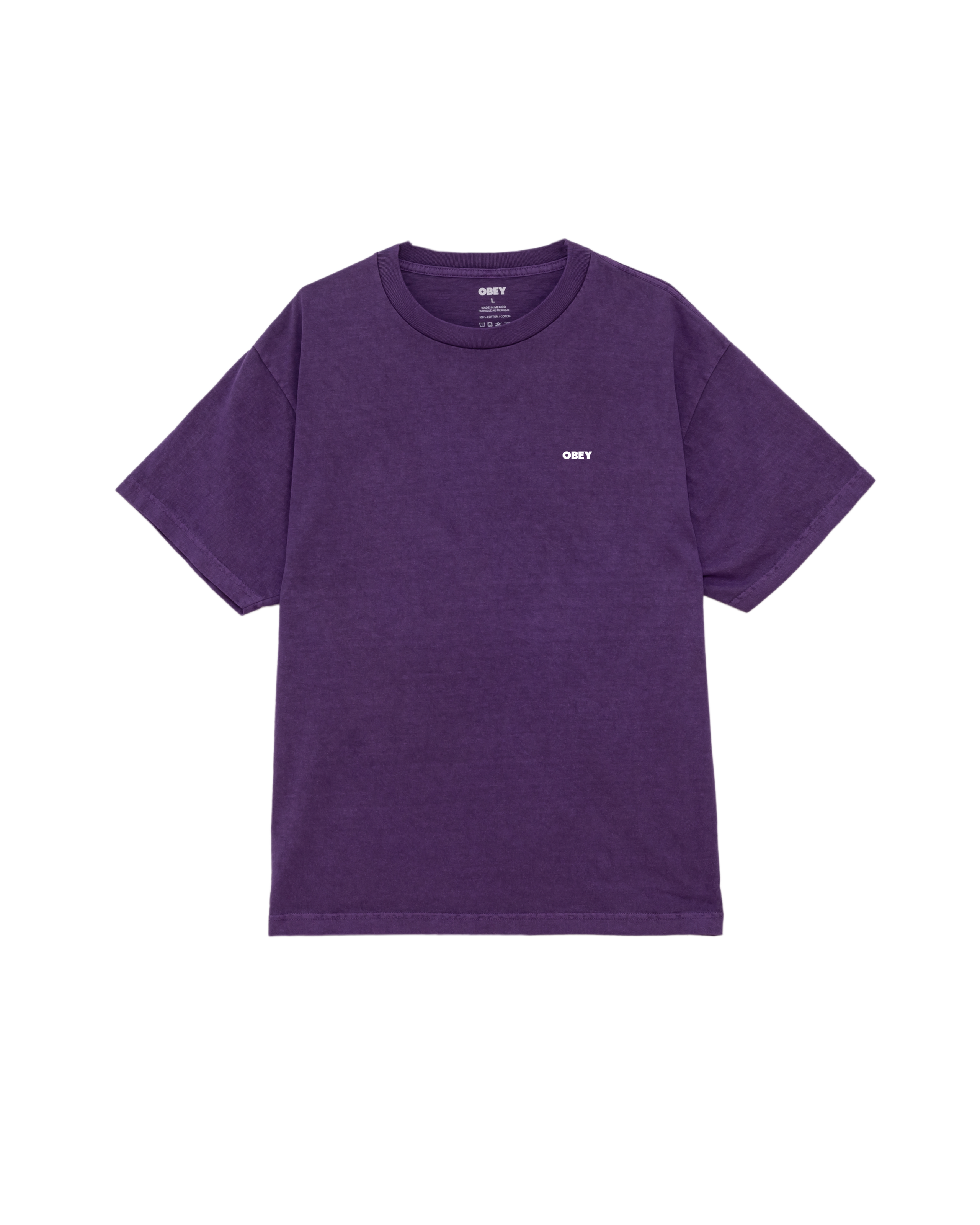 obey bold icon face pigment t shirt pigment imperial purple