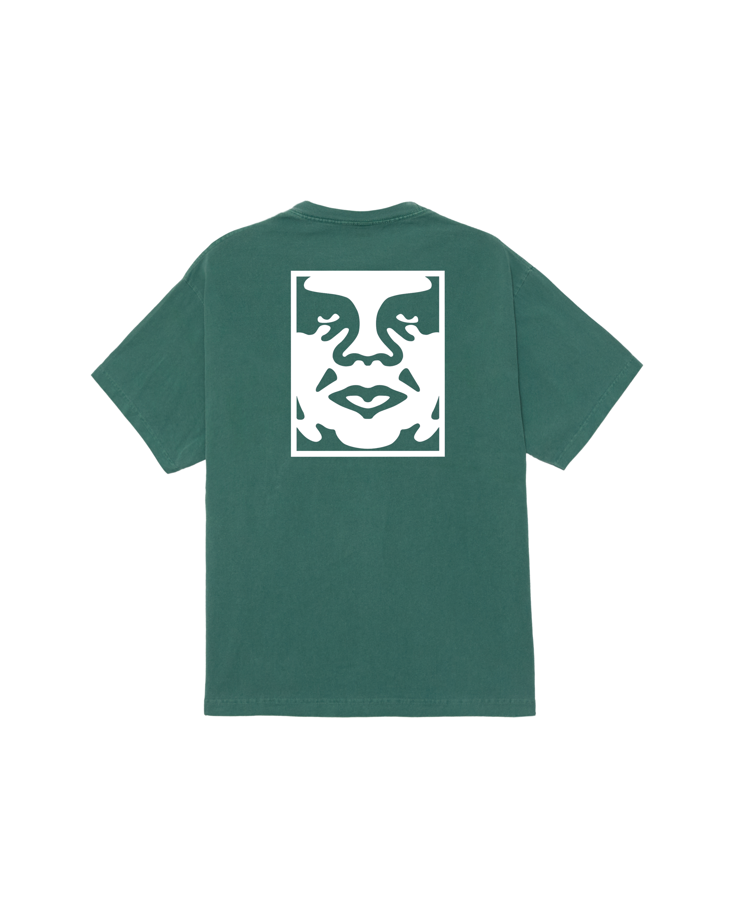 obey bold icon face pigment t shirt pigment rain forest