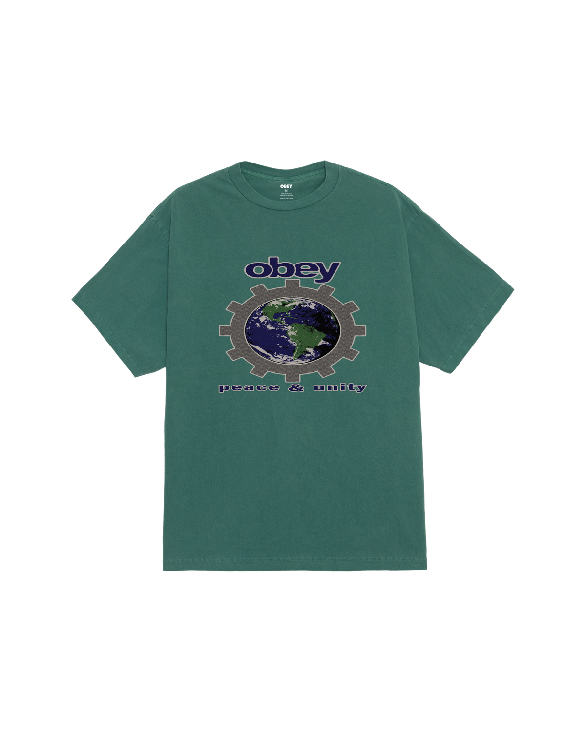 obey peace unity pigment t shirt pigment rain forest