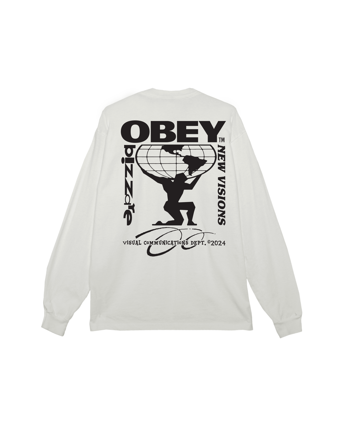 obey bizzare new visions pigment ls t shirt pigment vintage white