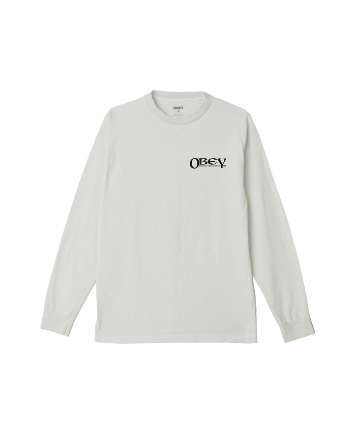 obey sensory exploration pigment ls t shirt pigment vintage white