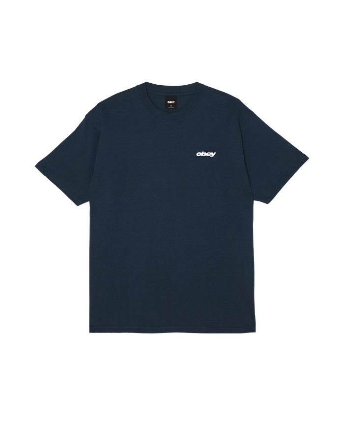 obey-shields-heavyweight-t-shirt-navy - alternate view