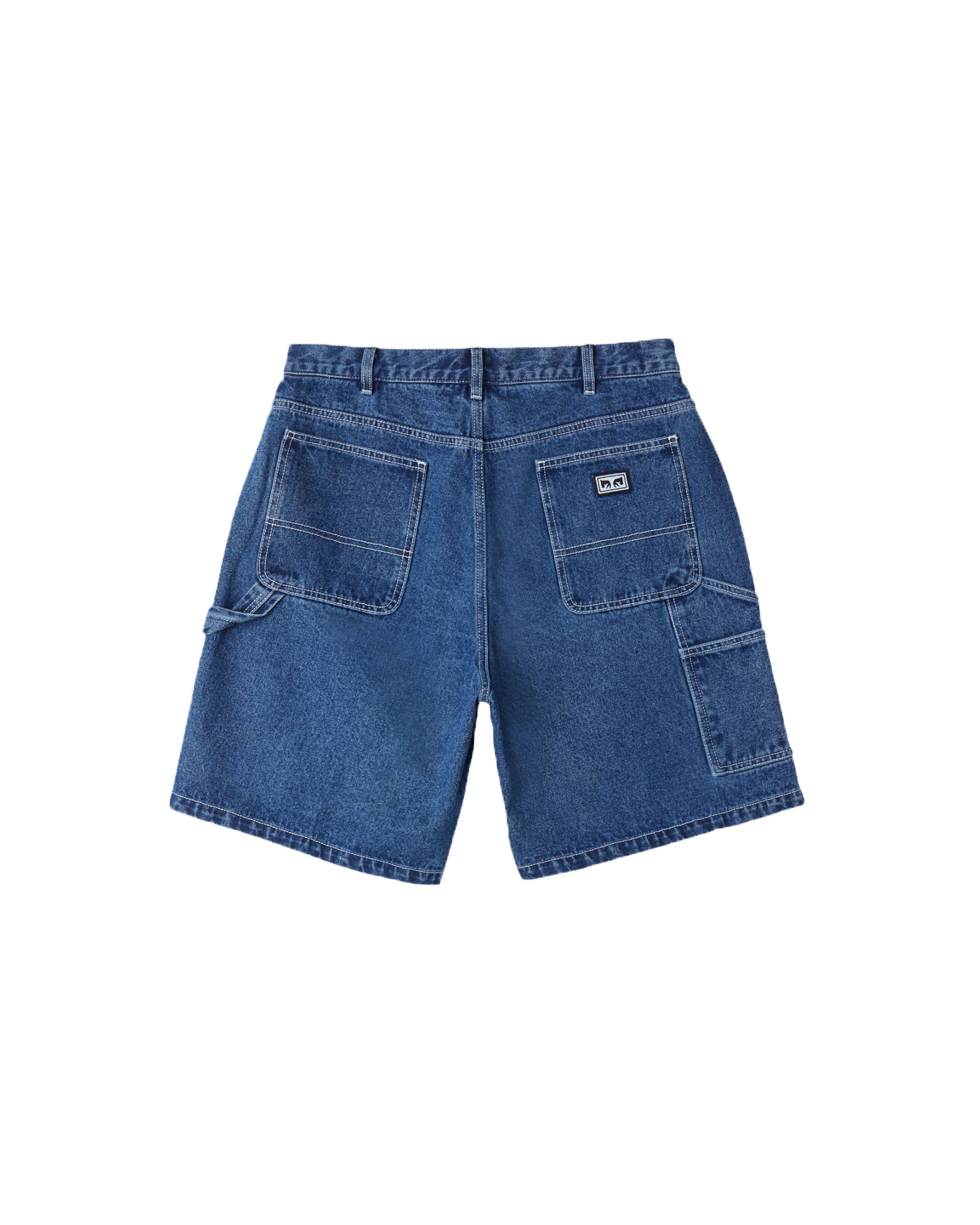 obey bigwig denim carpenter short stonewash indigo