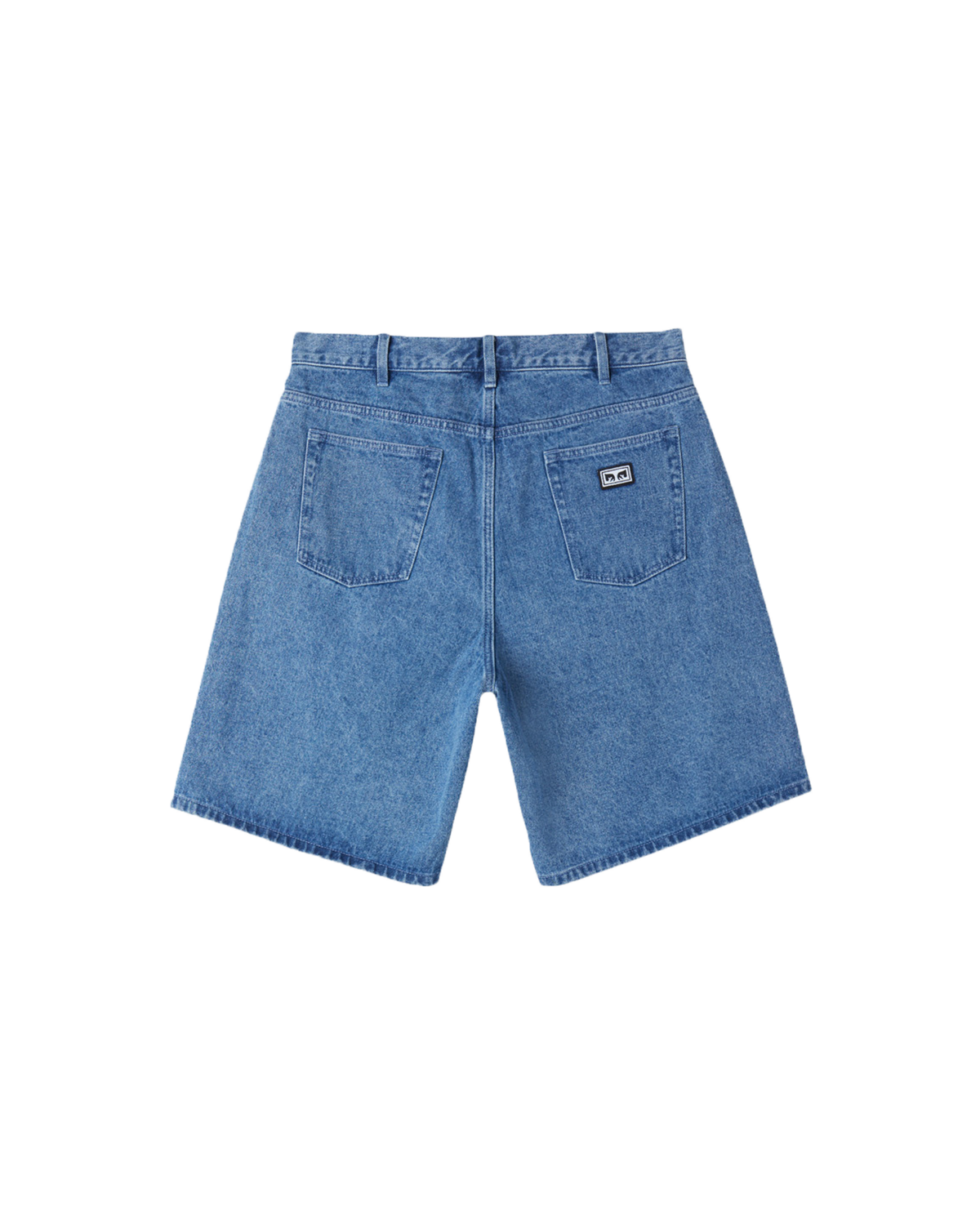 obey bigwig baggy denim short light indigo