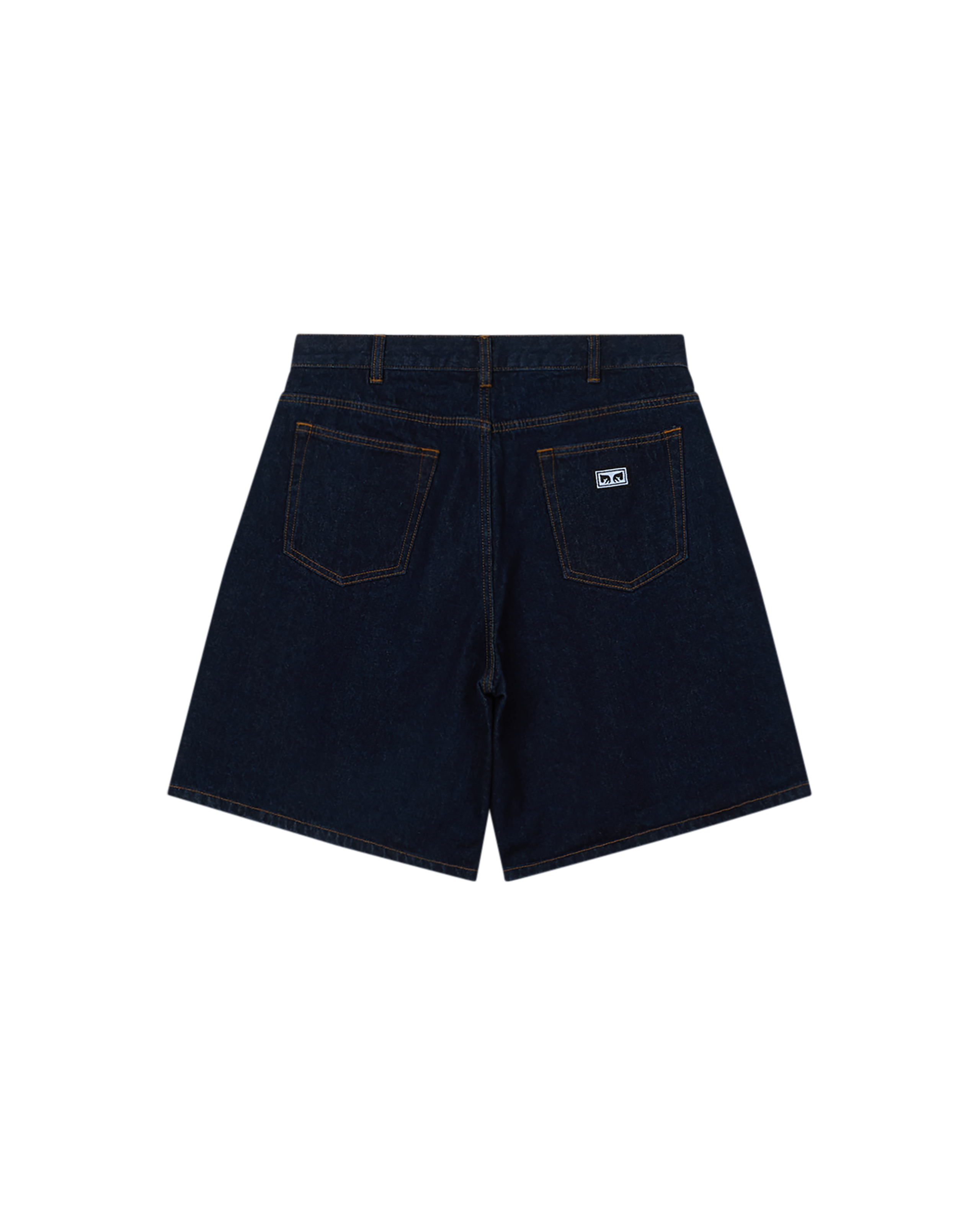 obey bigwig baggy denim short rinse indigo