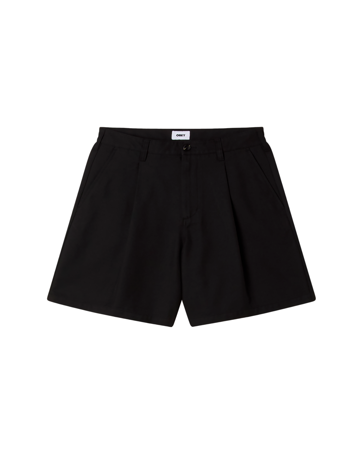 obey-dean-pleated-short-black
