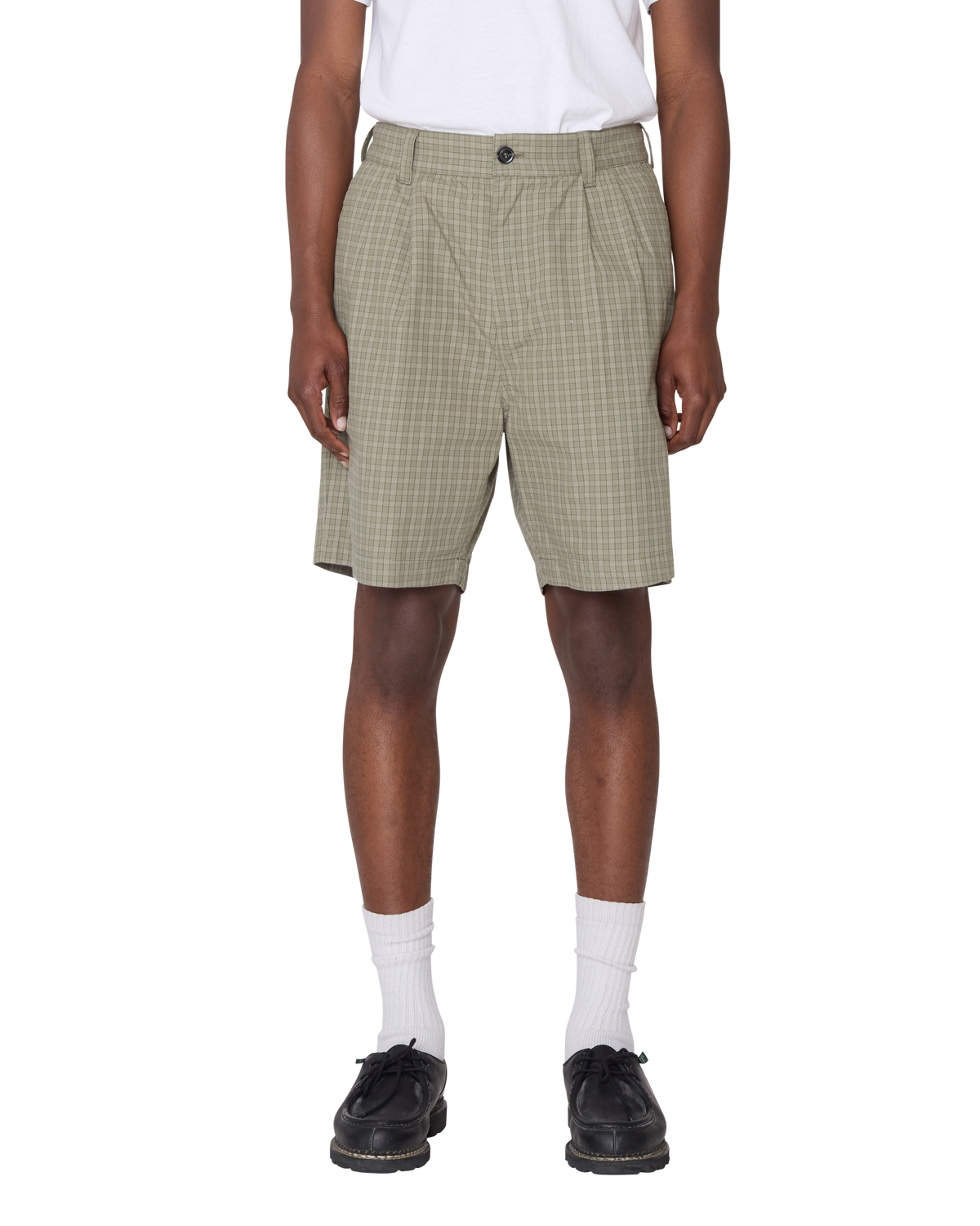 obey-coen-pleated-plaid-short-birch-multi