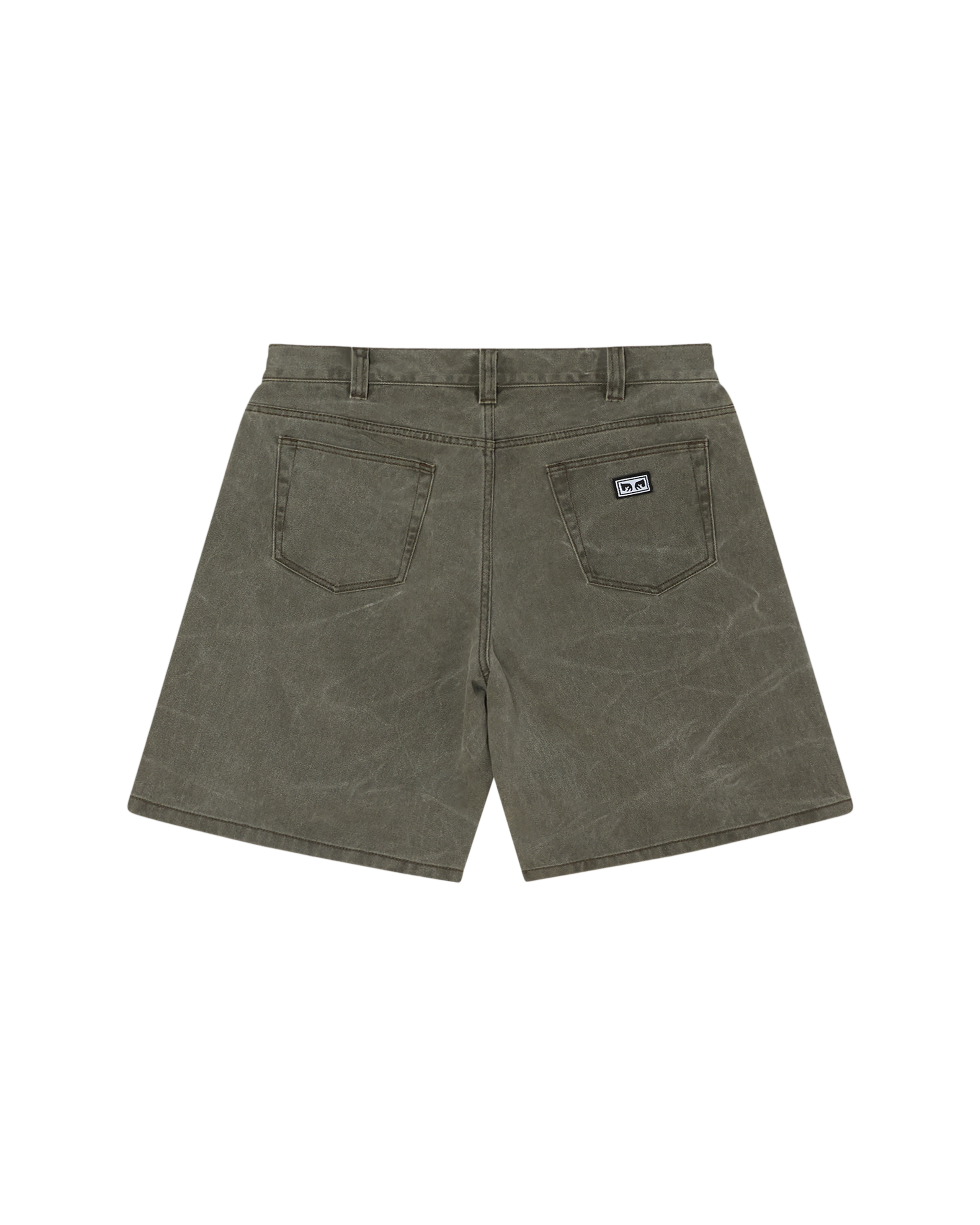obey-bigwig-baggy-denim-short-black-olive-wrinkle-wash (zoomed)