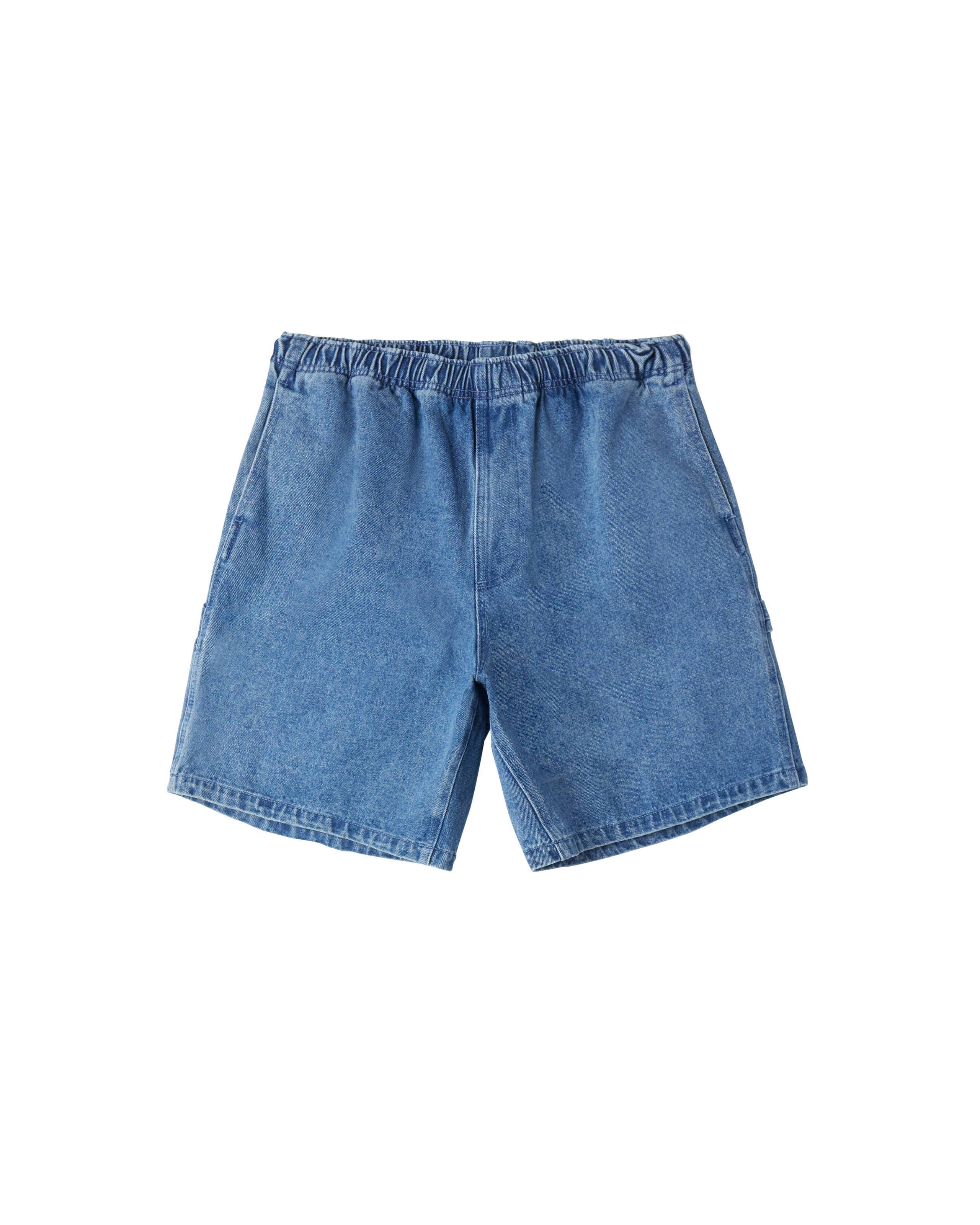 obey easy denim carpenter short light indigo